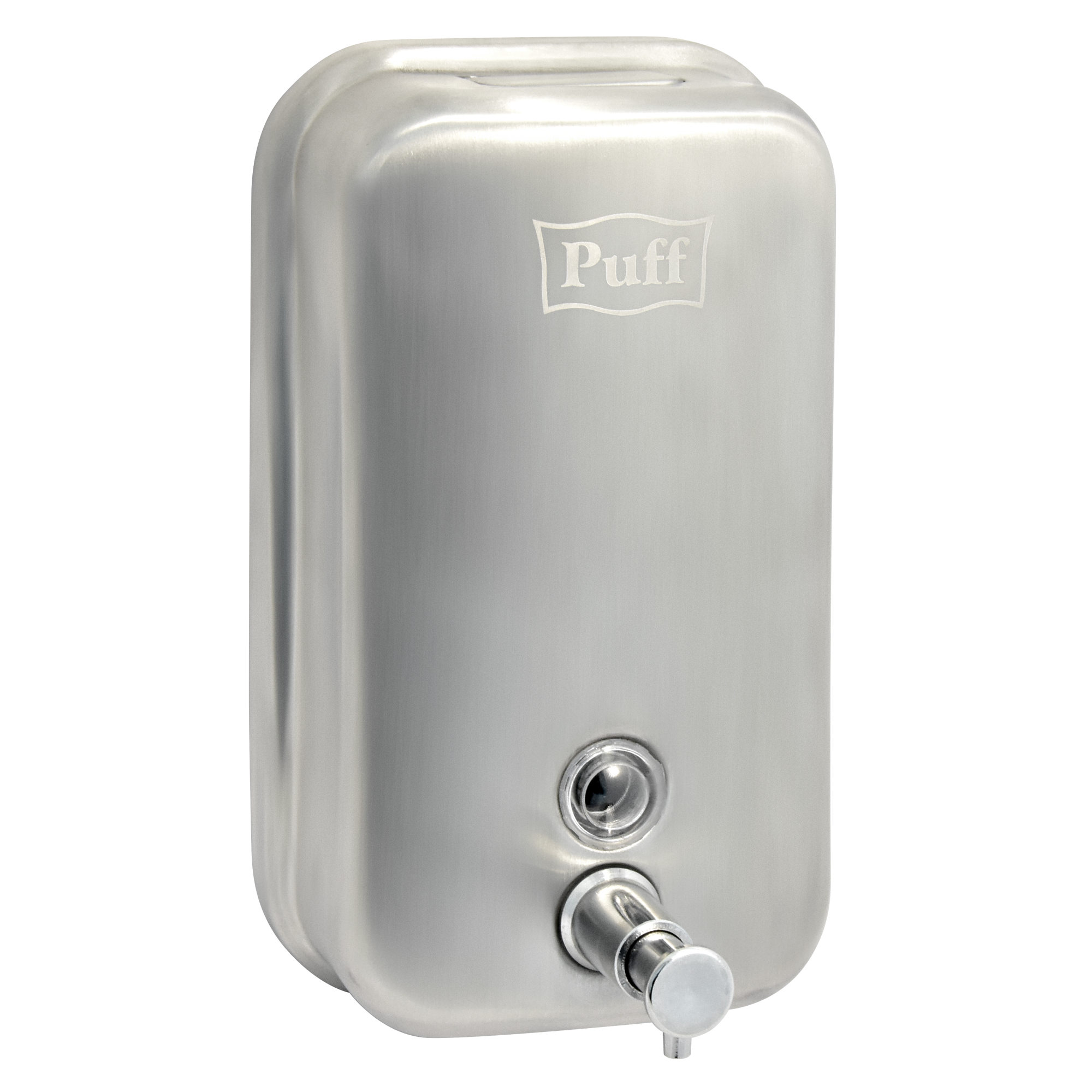 Дозатор для жидкого мыла из нерж. стали, матовый  puff-8615m, хром матовый, 1000 мл
