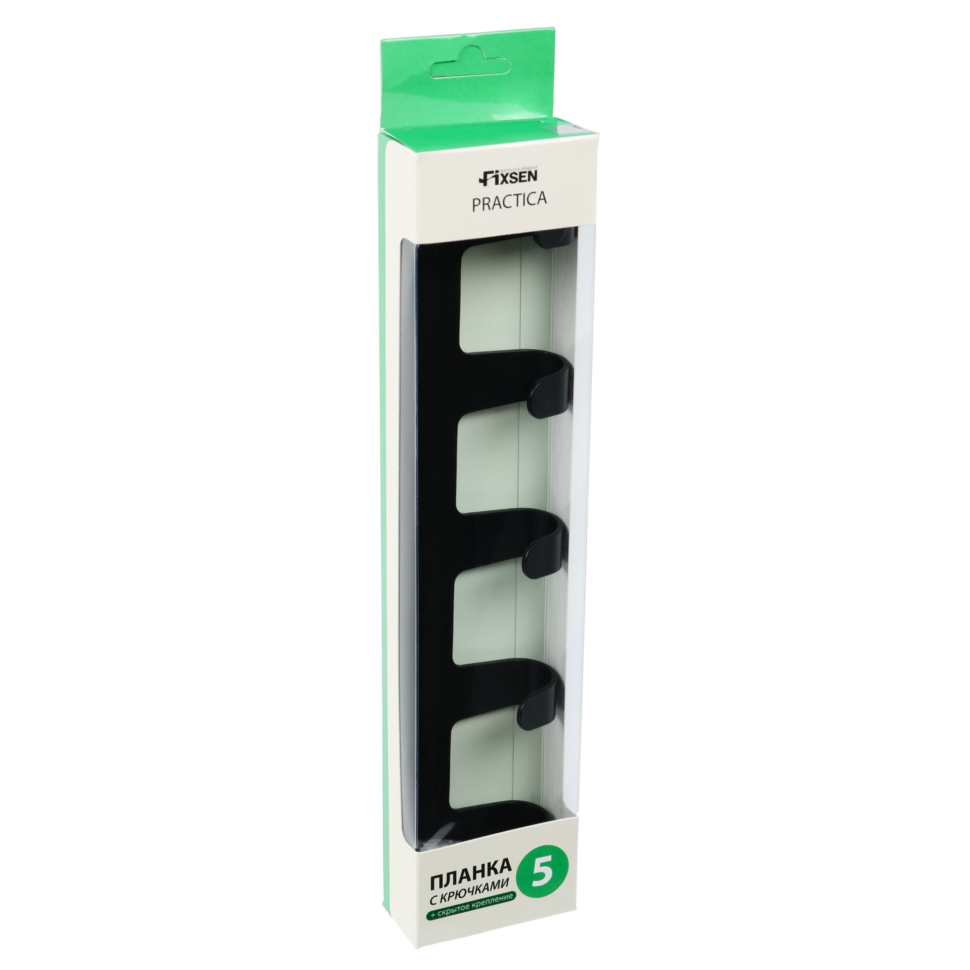 Планка 5 крючка Fixsen, FX-805B-5, черный Планка 5 крючка Fixsen, FX-805B-5, черный