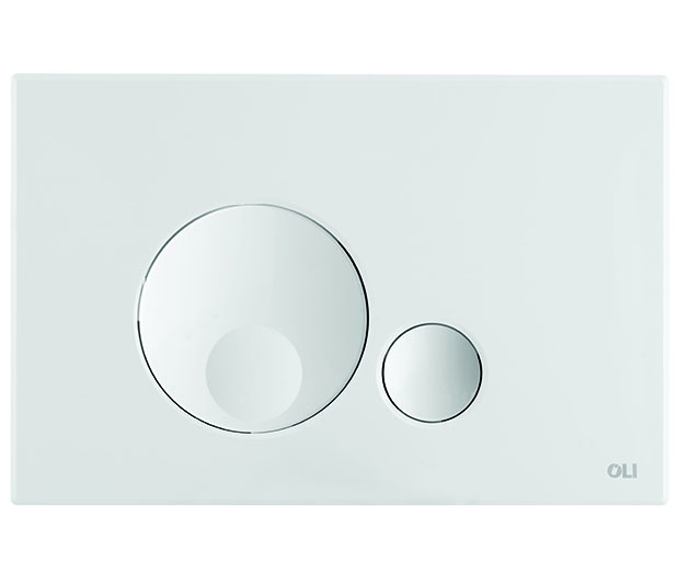 152949 Панель механ. двойная Globe, пластик, белый, OLI