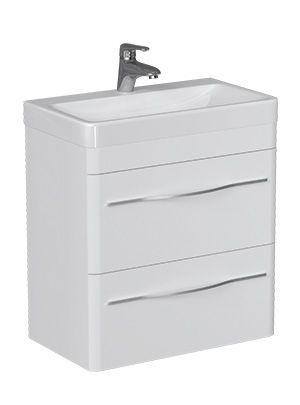 Тумба под раковину VELVEX Jill 600-0-2 (9595) навесная белый матовый Тумба под раковину VELVEX Jill 600-0-2 (9595) навесная белый матовый