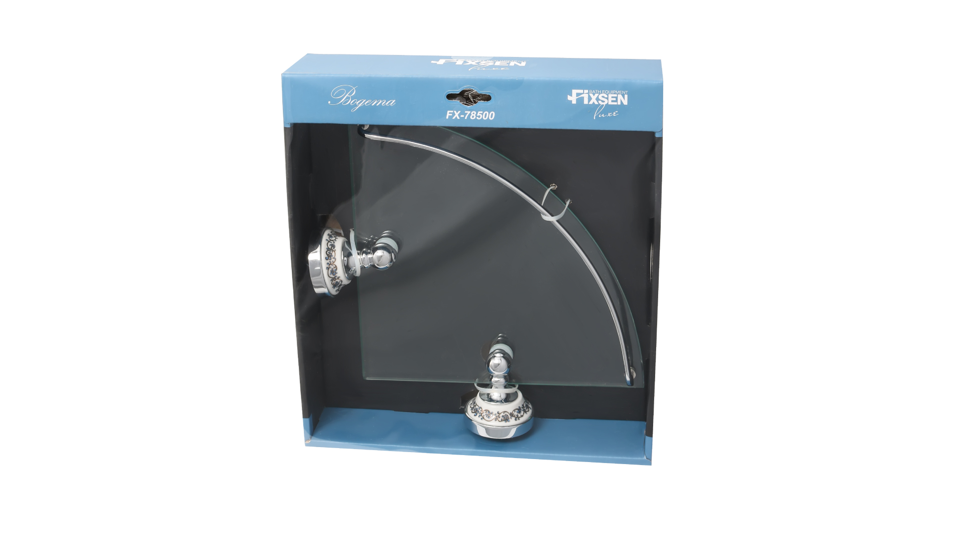 Полка стеклянная угловая FIXSEN Bogema (FX-78503A) Полка стеклянная угловая FIXSEN Bogema (FX-78503A)