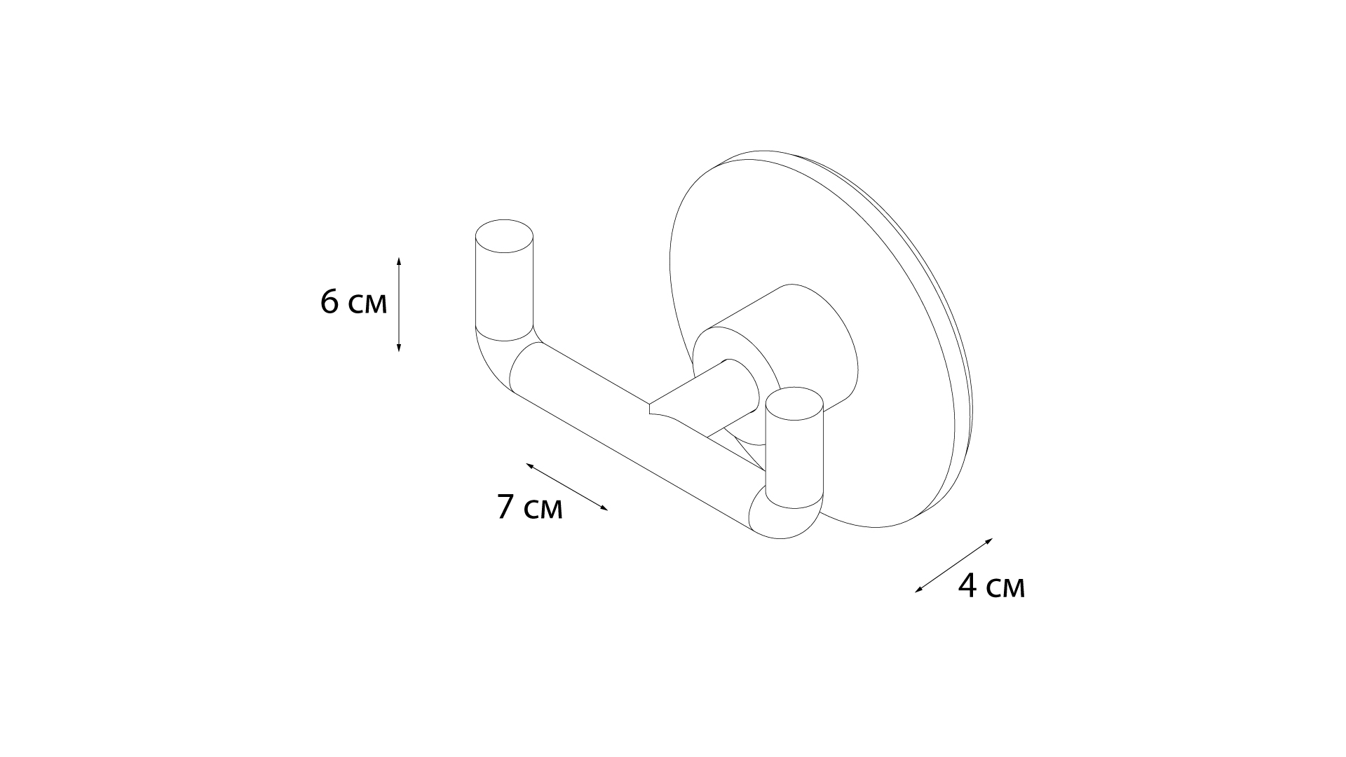 Крючок двойной FIXSEN Round (FX-92105A) Крючок двойной FIXSEN Round (FX-92105A)