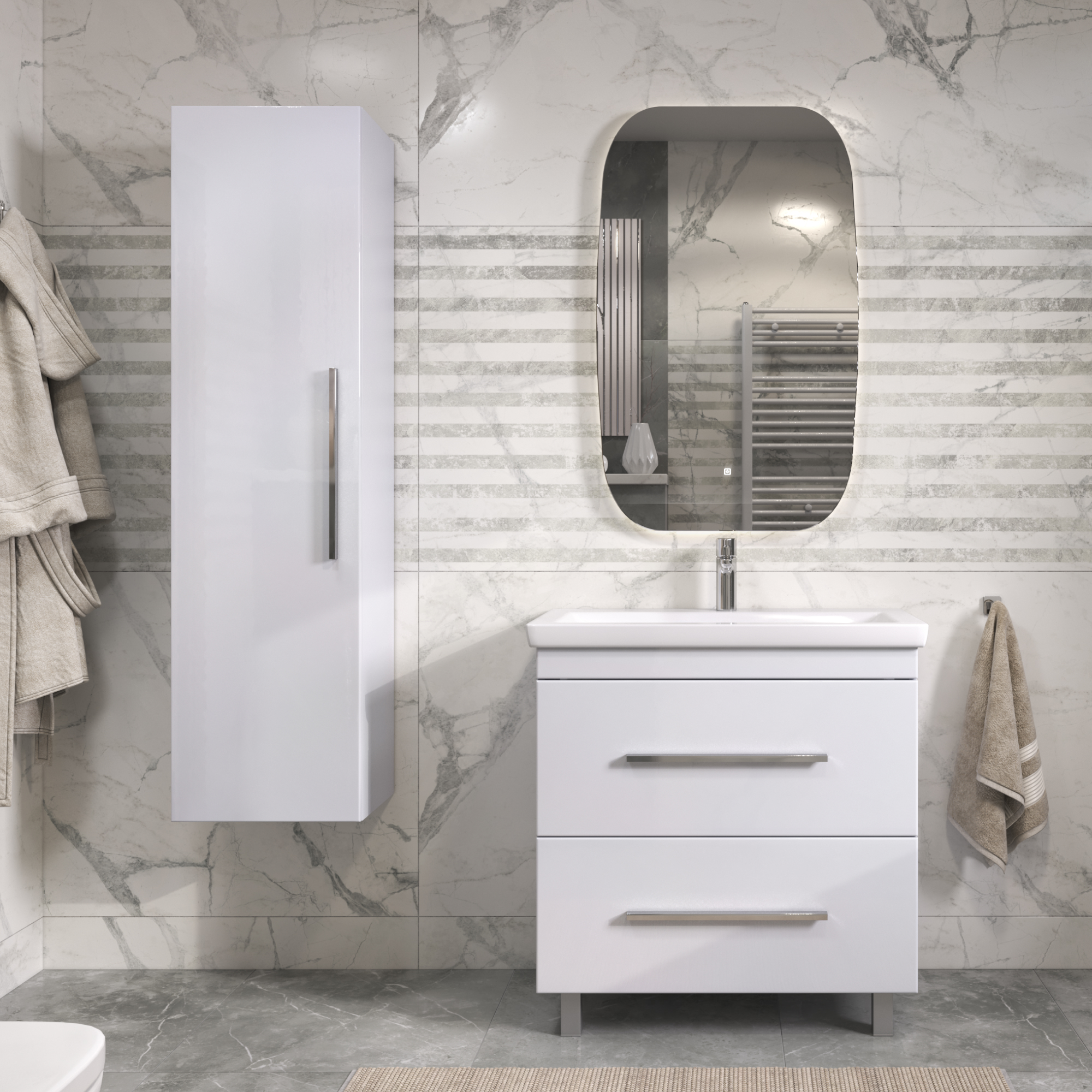 Шкаф-пенал VIGO Land 40 подвесной белый (022) Шкаф-пенал VIGO Land 40 подвесной белый (022)