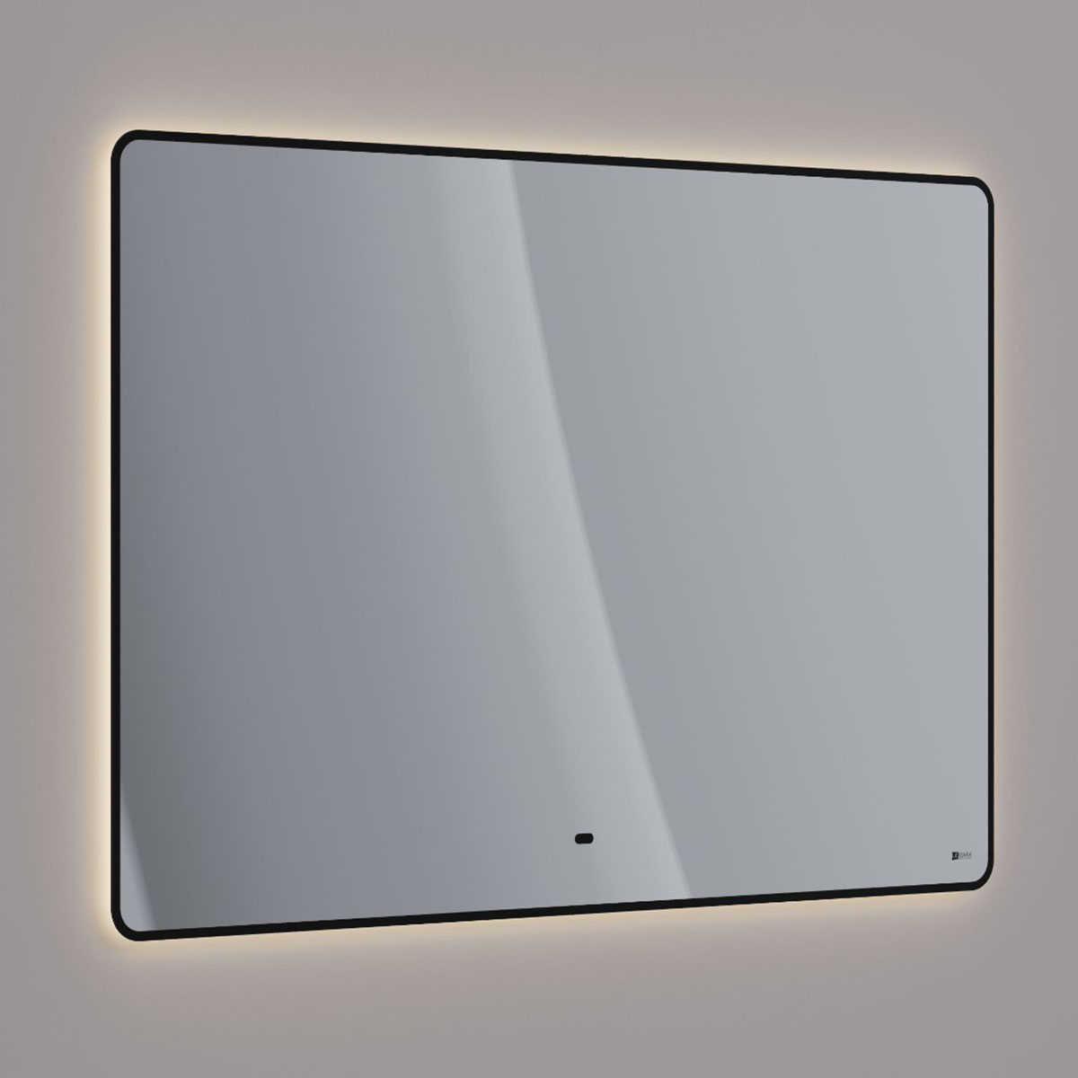 Зеркало Lemark MIOBLACK 120х80 см с интерьерной подсветкой, с подогревом Зеркало Lemark MIOBLACK 120х80 см с интерьерной подсветкой, с подогревом