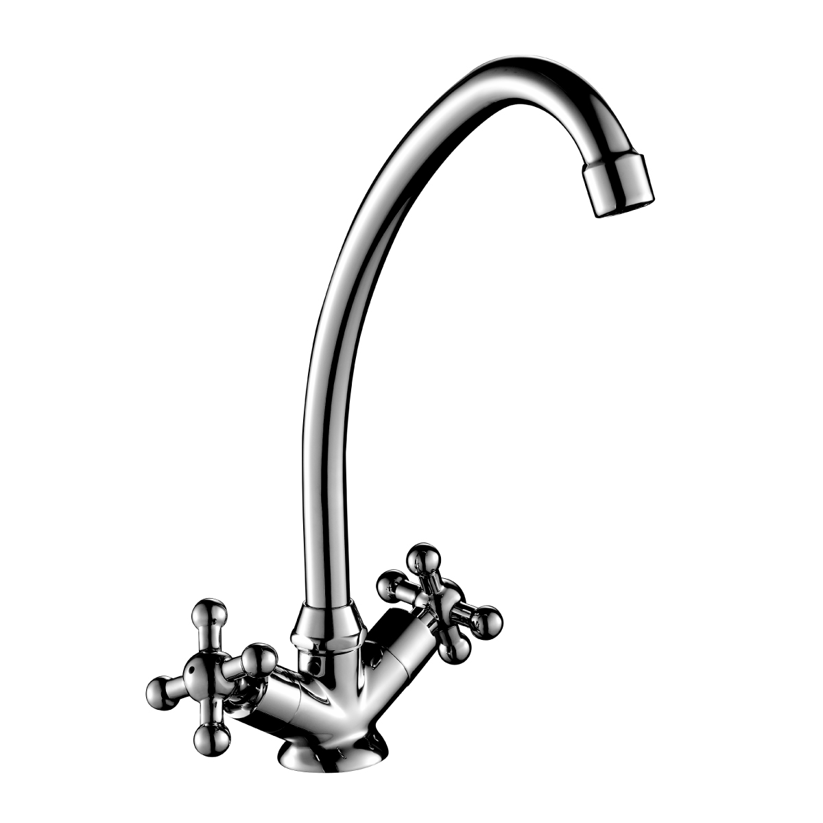 G02 Смеситель для кухни, выс.пов.излив 162мм, р/ДВ, хром, ROS, G02-71