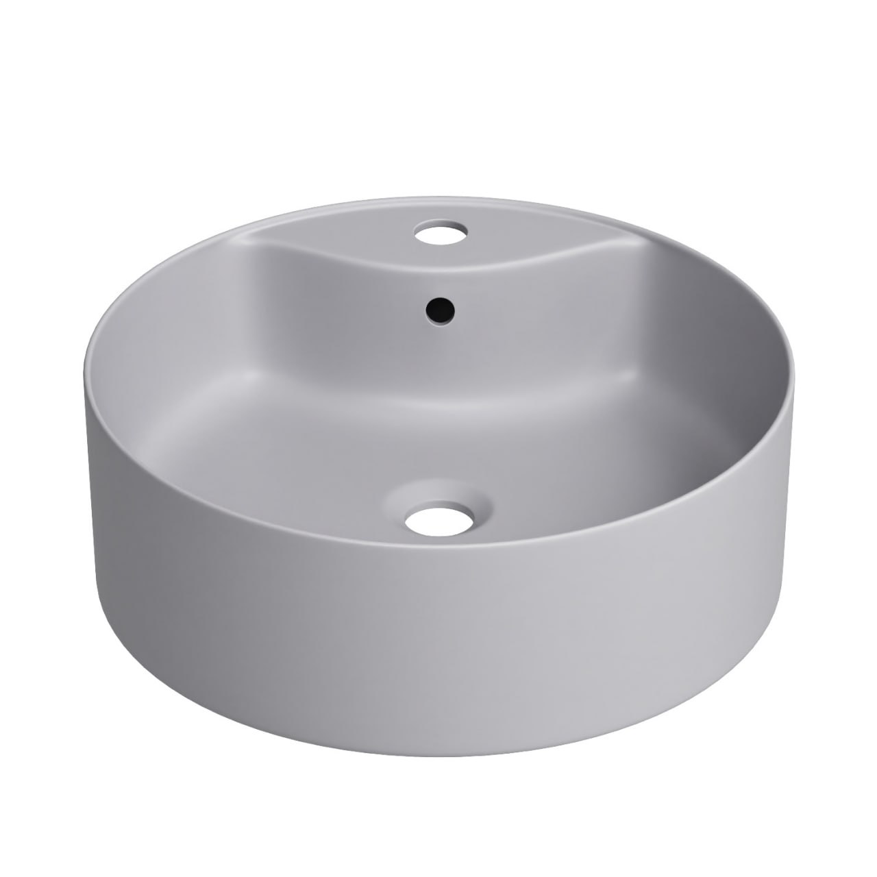 Накладная раковина для ванной комнаты Wellsee Praxis 32940800S: круглая раковина, ширина умывальника