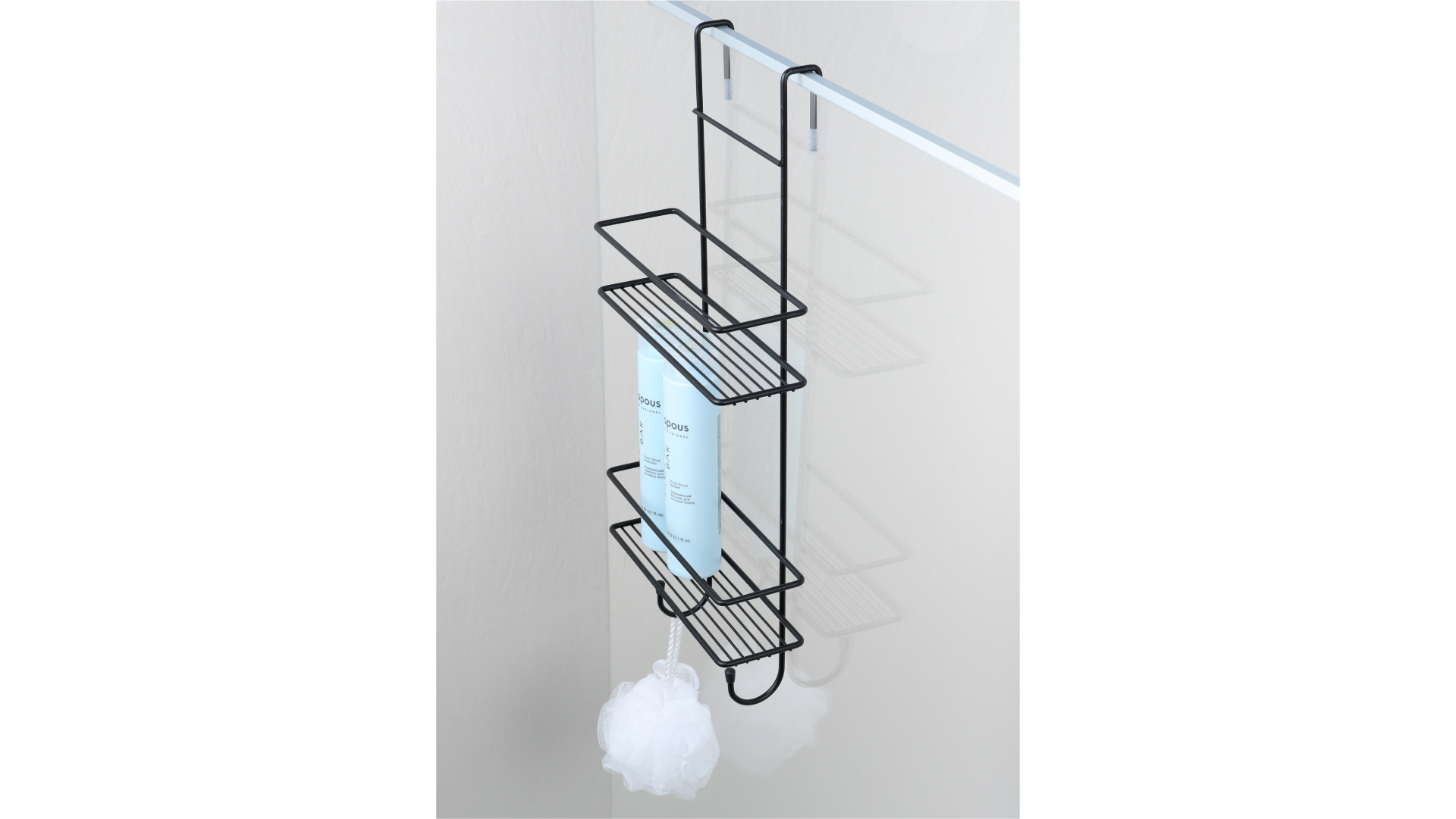 Полка для душевой кабины двухэтажная черная Fixsen FX-740B-2