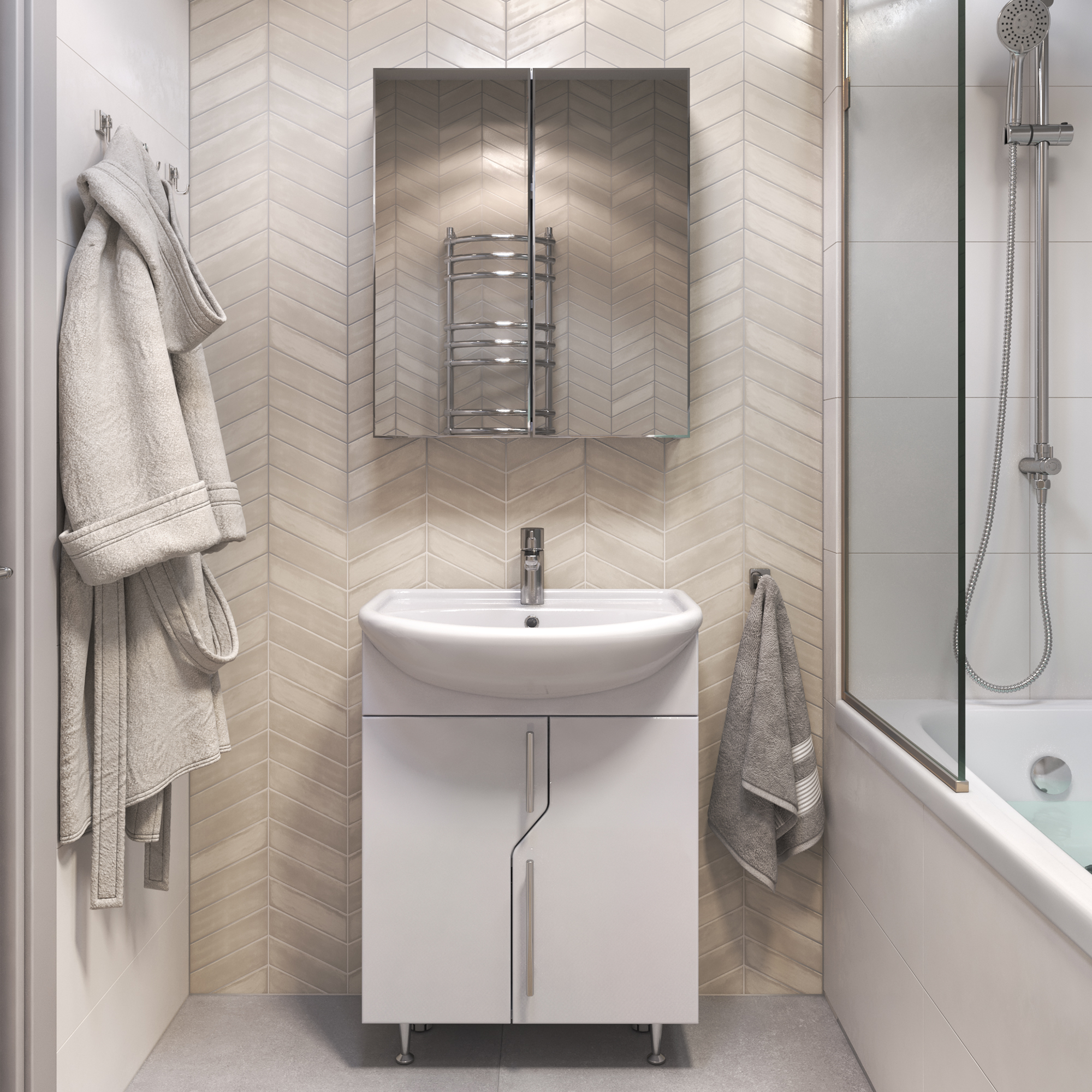 Зеркальный шкаф VIGO Grand 60 подвесной белый (zsh.GRA.60) Зеркальный шкаф VIGO Grand 60 подвесной белый (zsh.GRA.60)