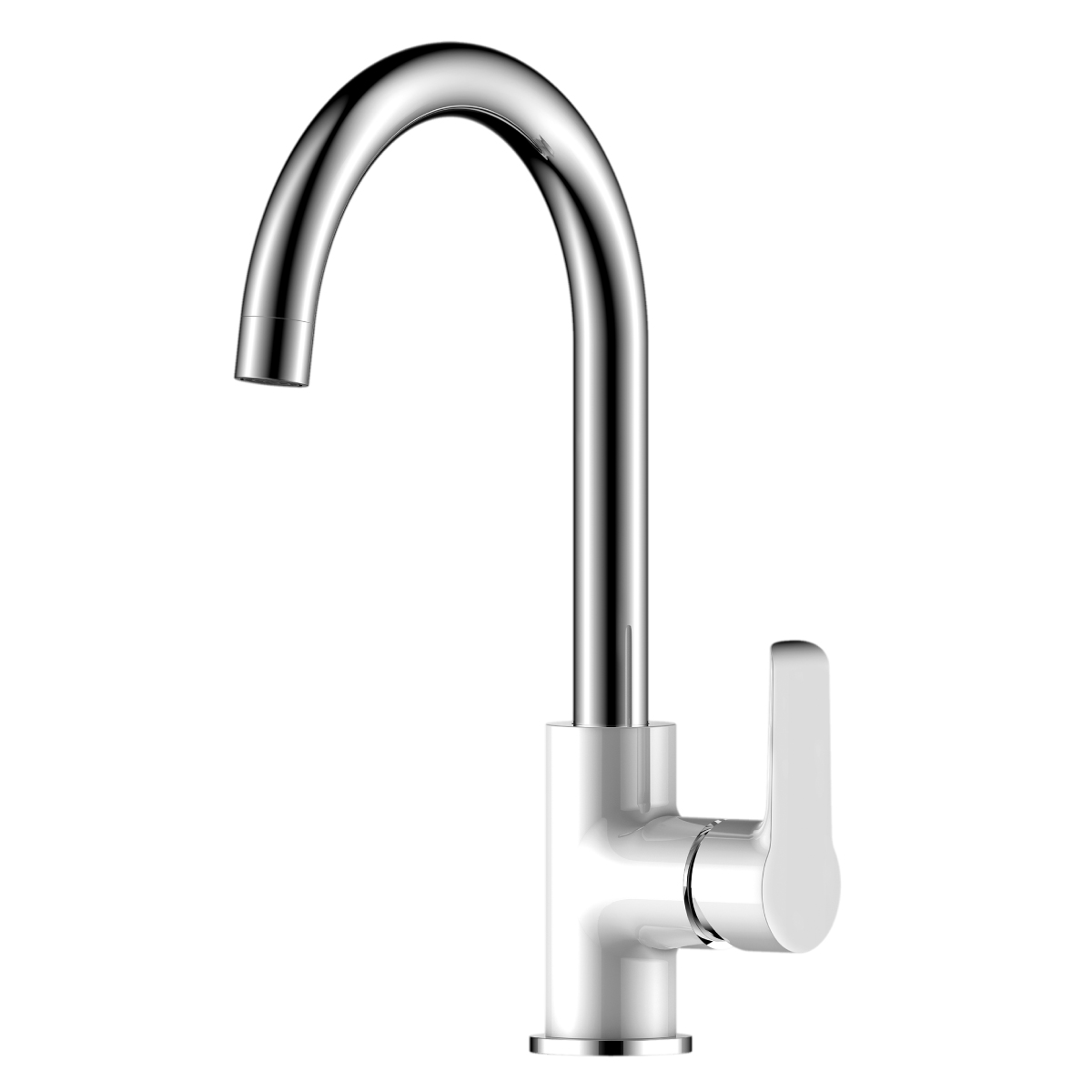 W35 Смеситель для кухни, выс.пов.излив 180мм, р/ОД, хром/белый, ROS, W35-24