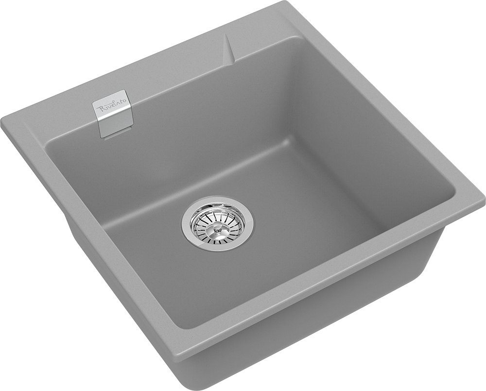 RIVELATO Мойка RAUM 50  1-чаша 500*510мм grigio metallizzato арт. RIVELATO Мойка RAUM 50  1-чаша 500*510мм grigio metallizzato арт.