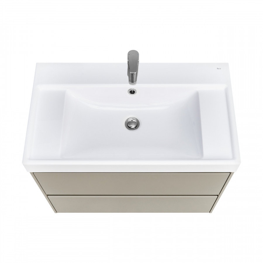 ONA Модуль для раковины 800 мм, 785x450x565 мм, с 2 ящиками, бежево-серый матовый, ROCA
