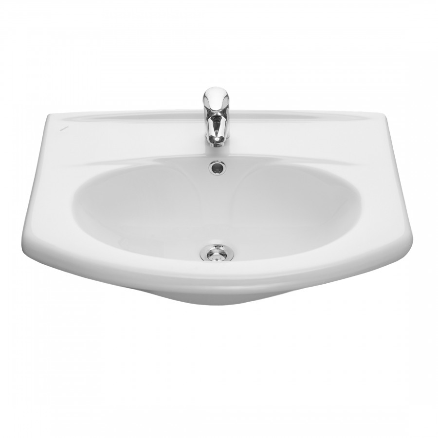 Умывальник мебельный "Новая грань" 62 см.  с отв., с переливом (хром. кольцо) 1 сорт SANTERI Умывальник мебельный "Новая грань" 62 см.  с отв., с переливом (хром. кольцо) 1 сорт SANTERI