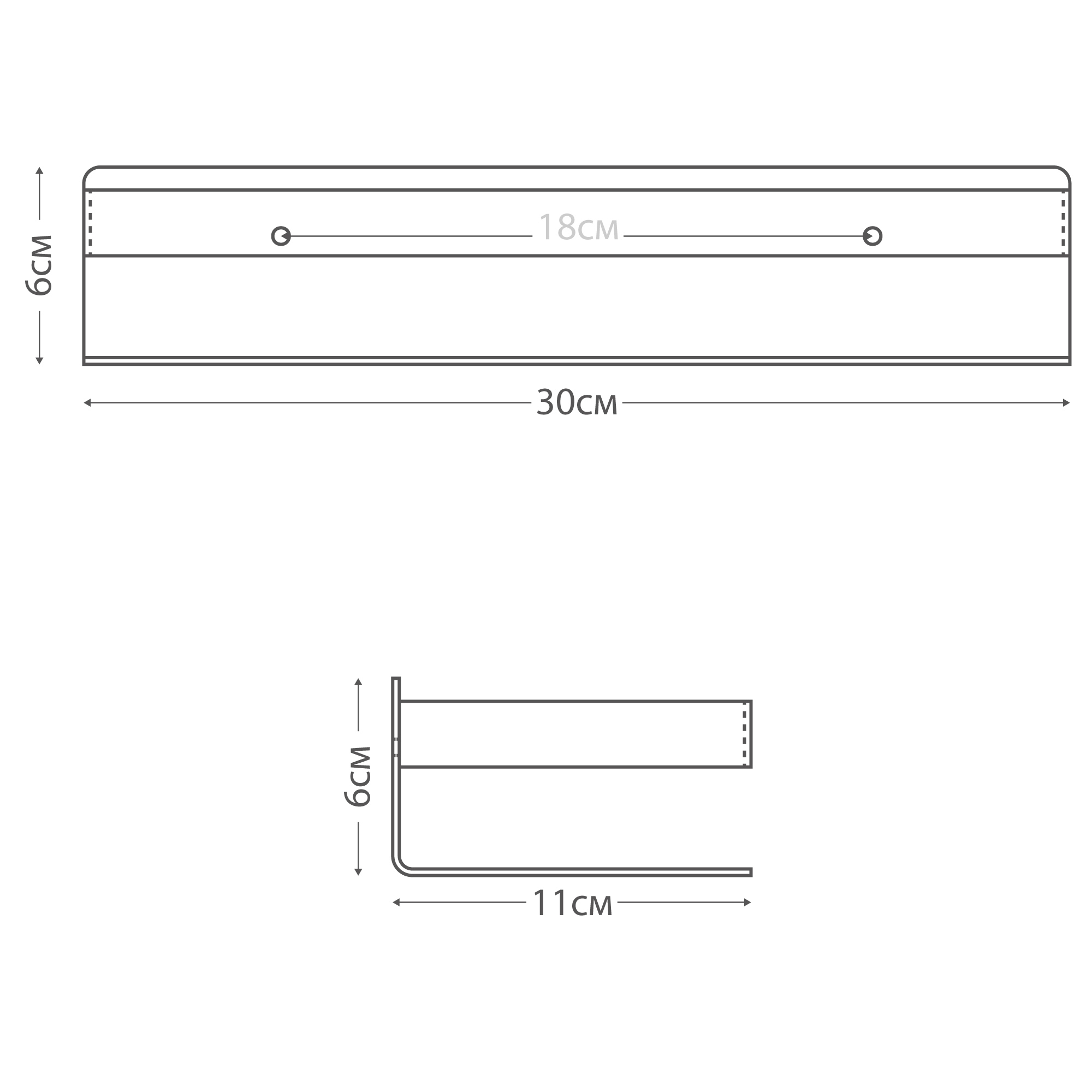 Полка прямоугольная одноэтажная FIXSEN HOTEL сатин (FX-31003F) Полка прямоугольная одноэтажная FIXSEN HOTEL сатин (FX-31003F)