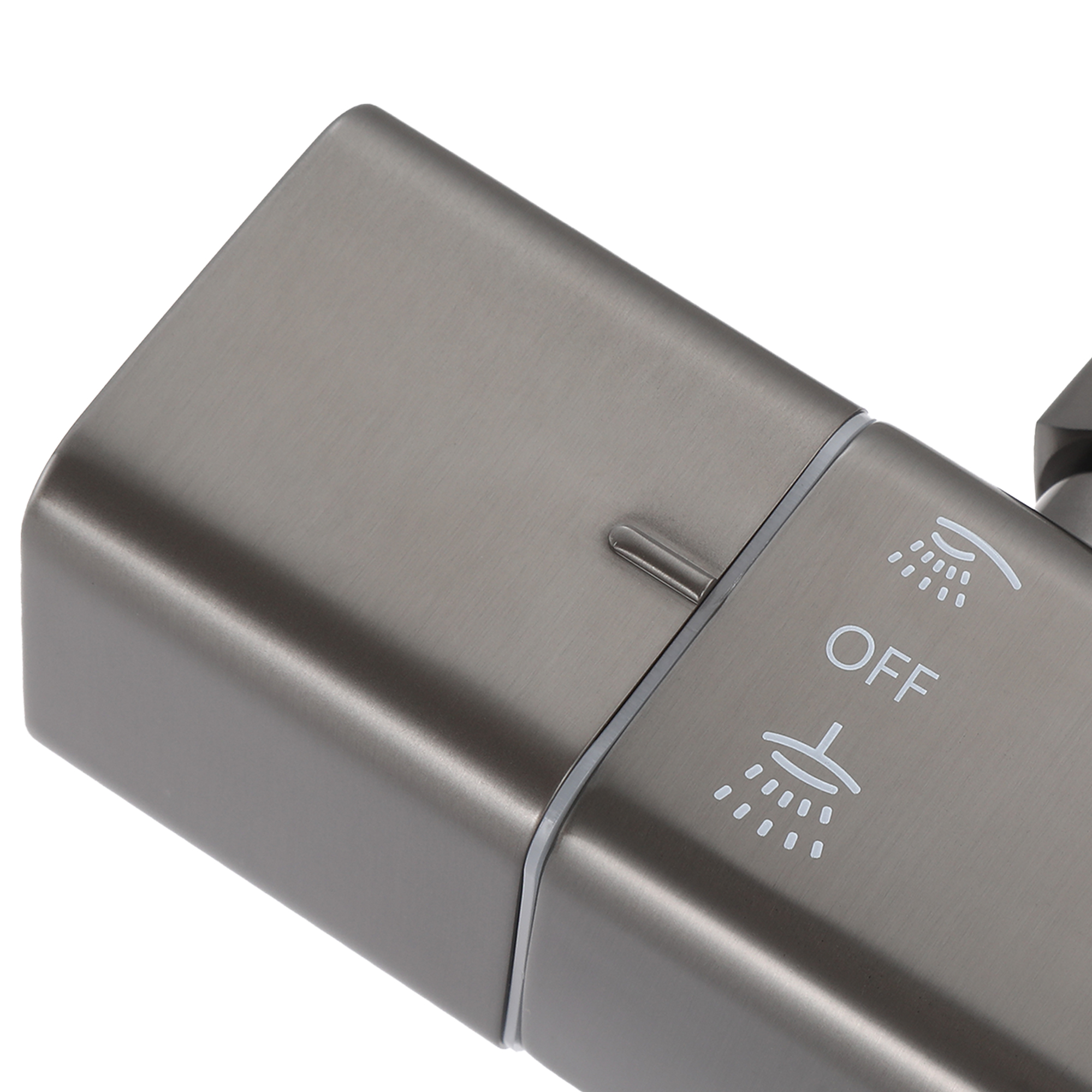 RAIN Смеситель для ванны с душевой стойкой и тропическим душем, вороненая сталь, TOKITO