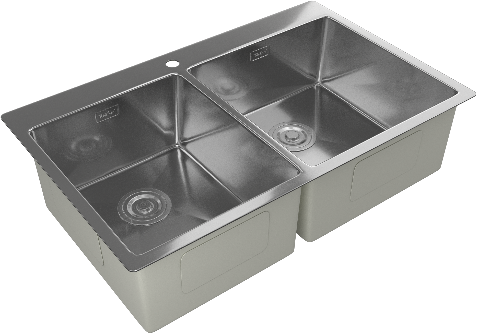 Rivelato Rinox 8050 B2 Мойка нерж.сталь  2 чаши 800*500*200 мм арт.8050 B2 Rivelato Rinox 8050 B2 Мойка нерж.сталь  2 чаши 800*500*200 мм арт.8050 B2