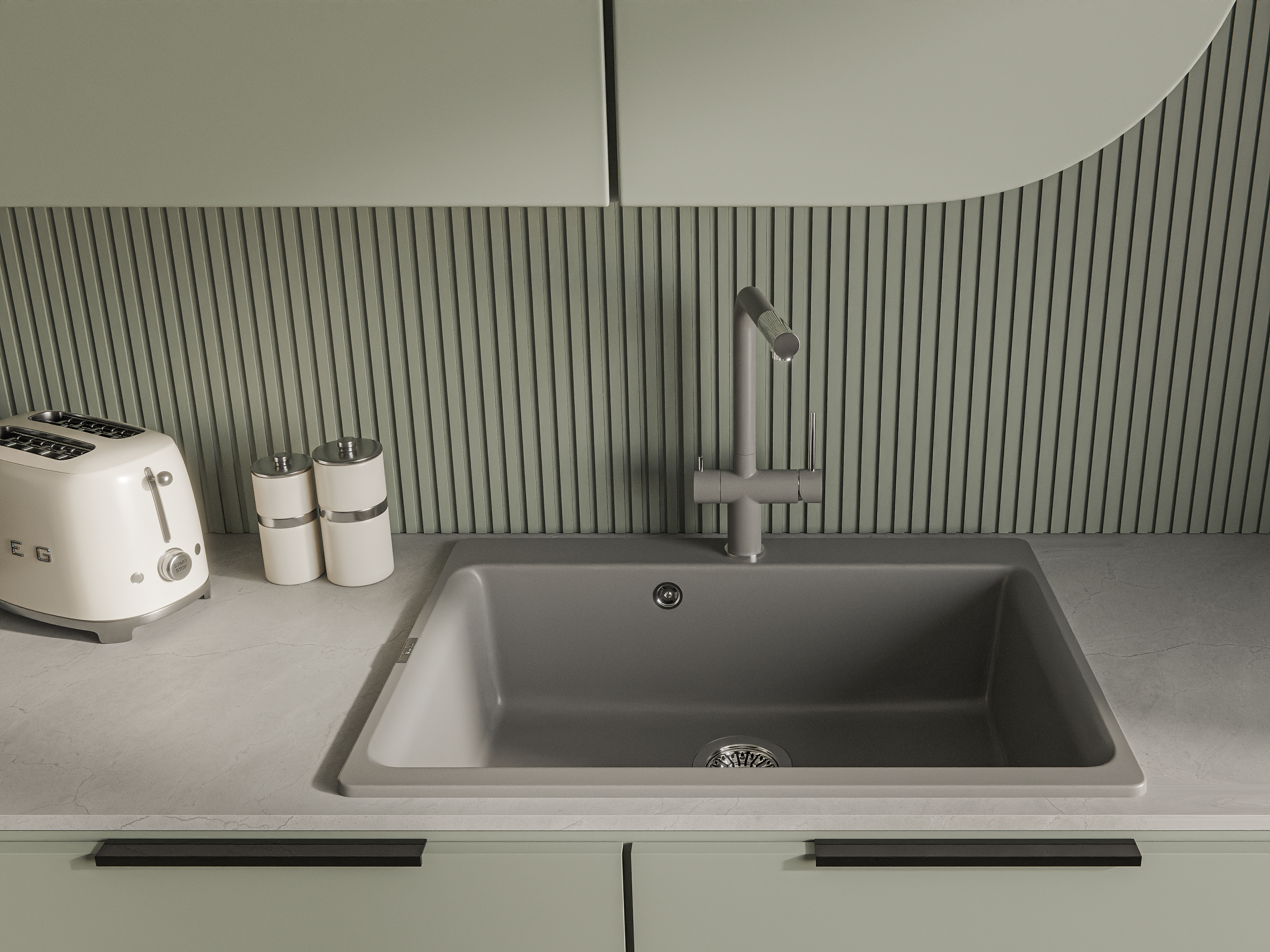 RIVELATO Мойка AXEL 70  1-чаша 730*520мм grigio metallizzato арт.
