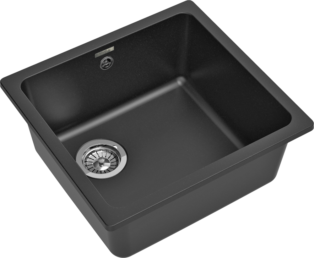 RIVELATO Мойка BERKANA 45 подст.монтаж 1-чаш 485*455 antracite арт.