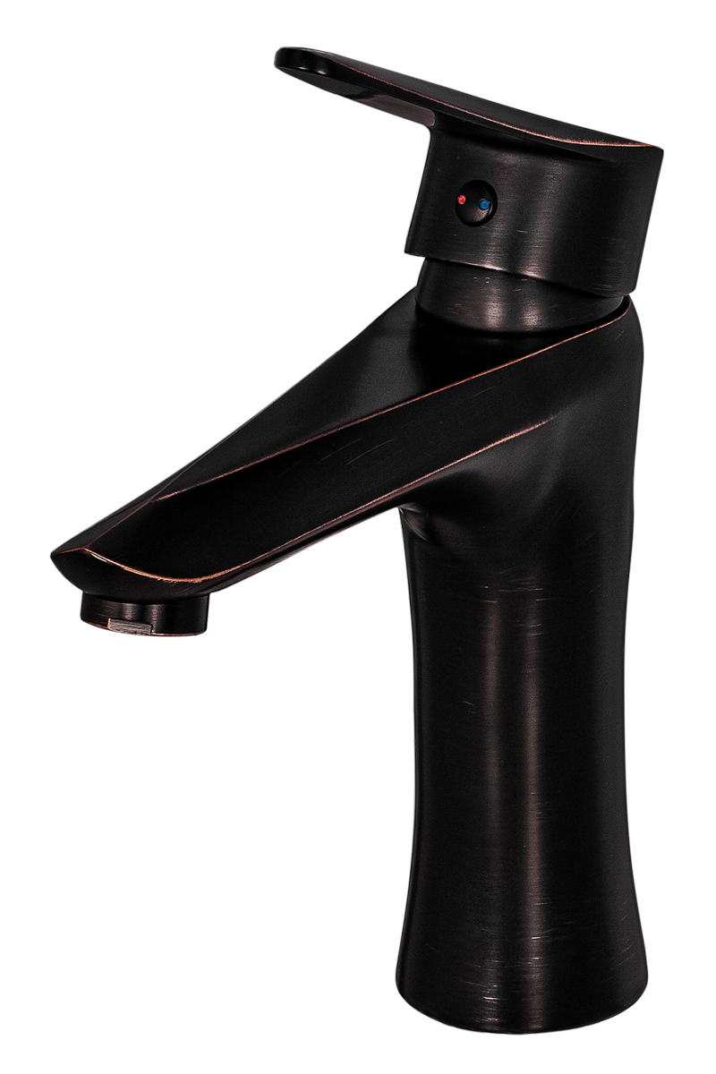 Смеситель для раковины ПРОФСАН ПСМ-301-5 STEEL нержавеющая сталь AISI-304 тип См-УмОЦБА Черный-бронз