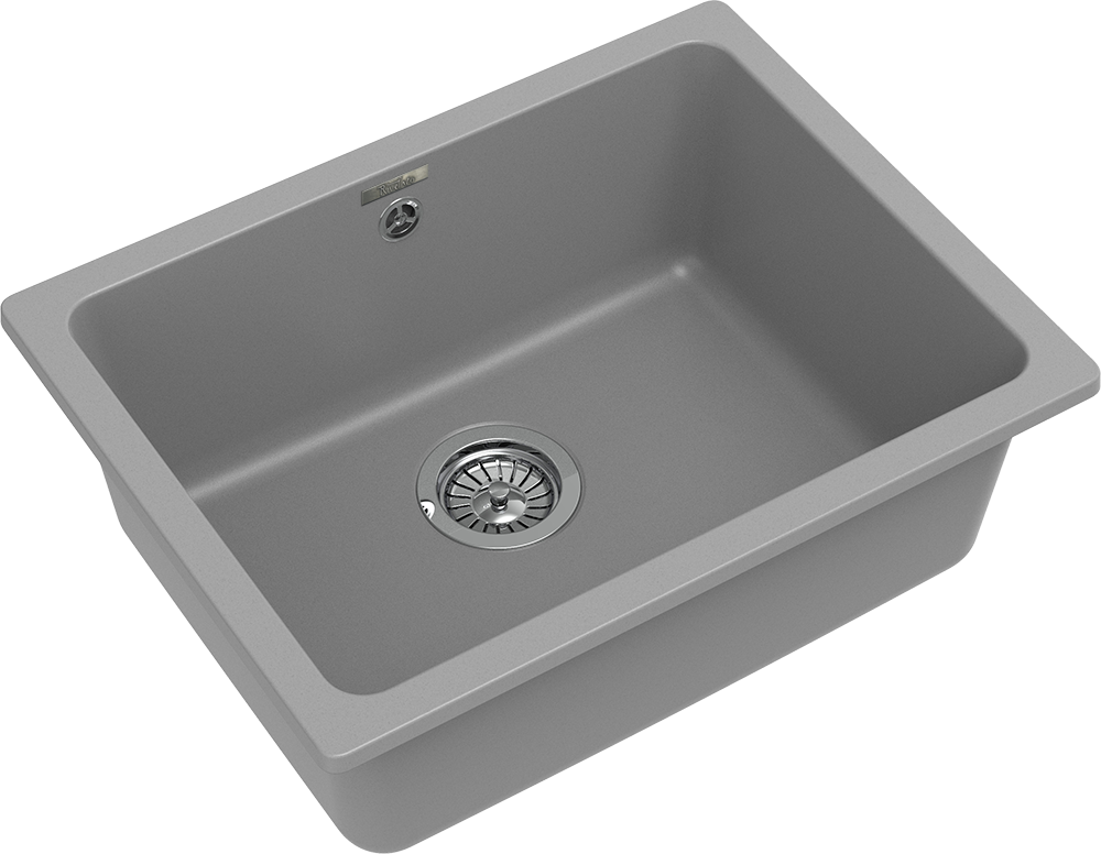 RIVELATO Мойка BERKANA 50 подст.монтаж 1-чаш 560*430 grigio metallizzato арт. RIVELATO Мойка BERKANA 50 подст.монтаж 1-чаш 560*430 grigio metallizzato арт.
