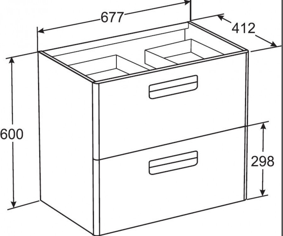 GAP Тумба под раковину GAP 70, фиолетовая, ROCA