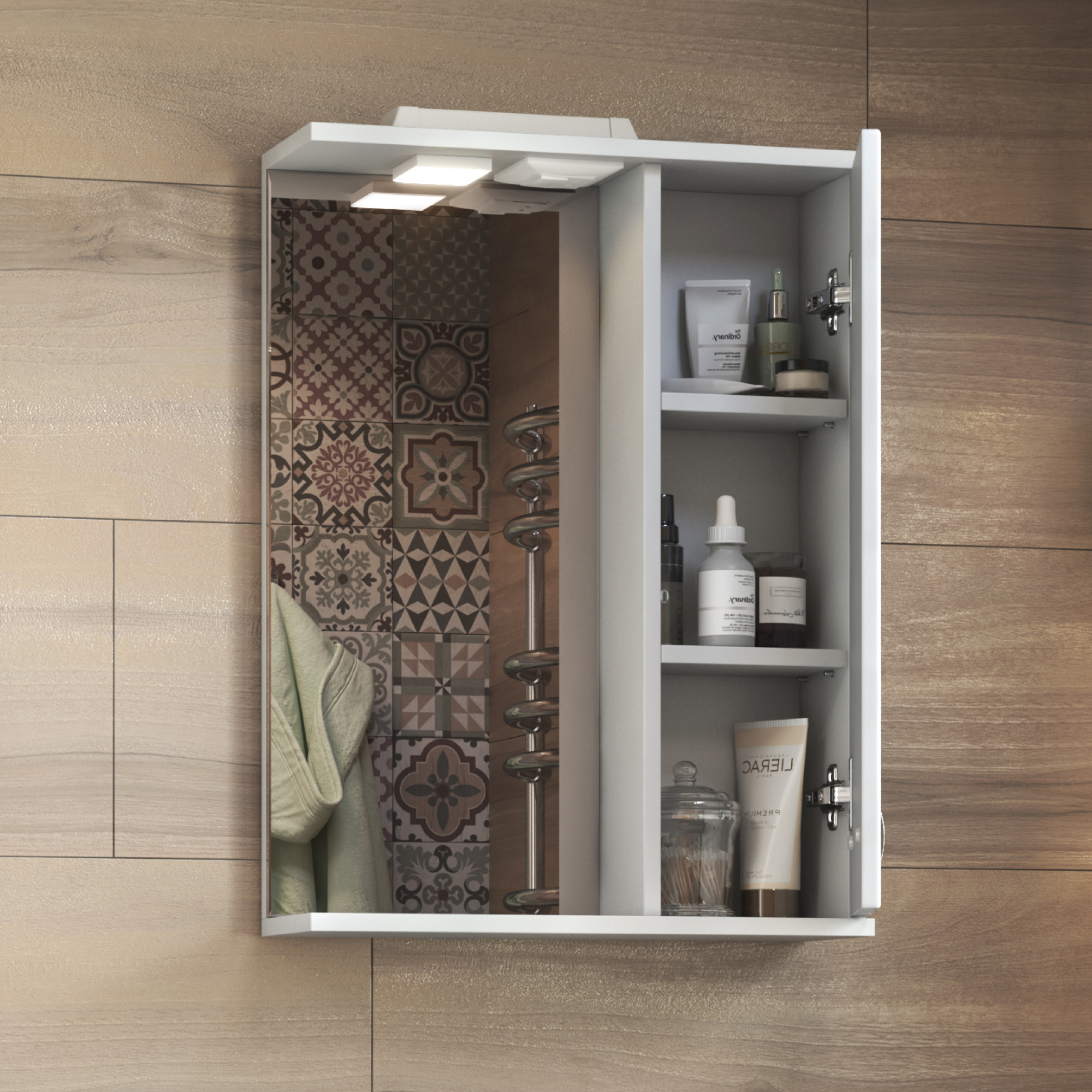 Зеркало со шкафом VIGO Diana 50 подвесное белый (z.DIA.50.R.El) Зеркало со шкафом VIGO Diana 50 подвесное белый (z.DIA.50.R.El)