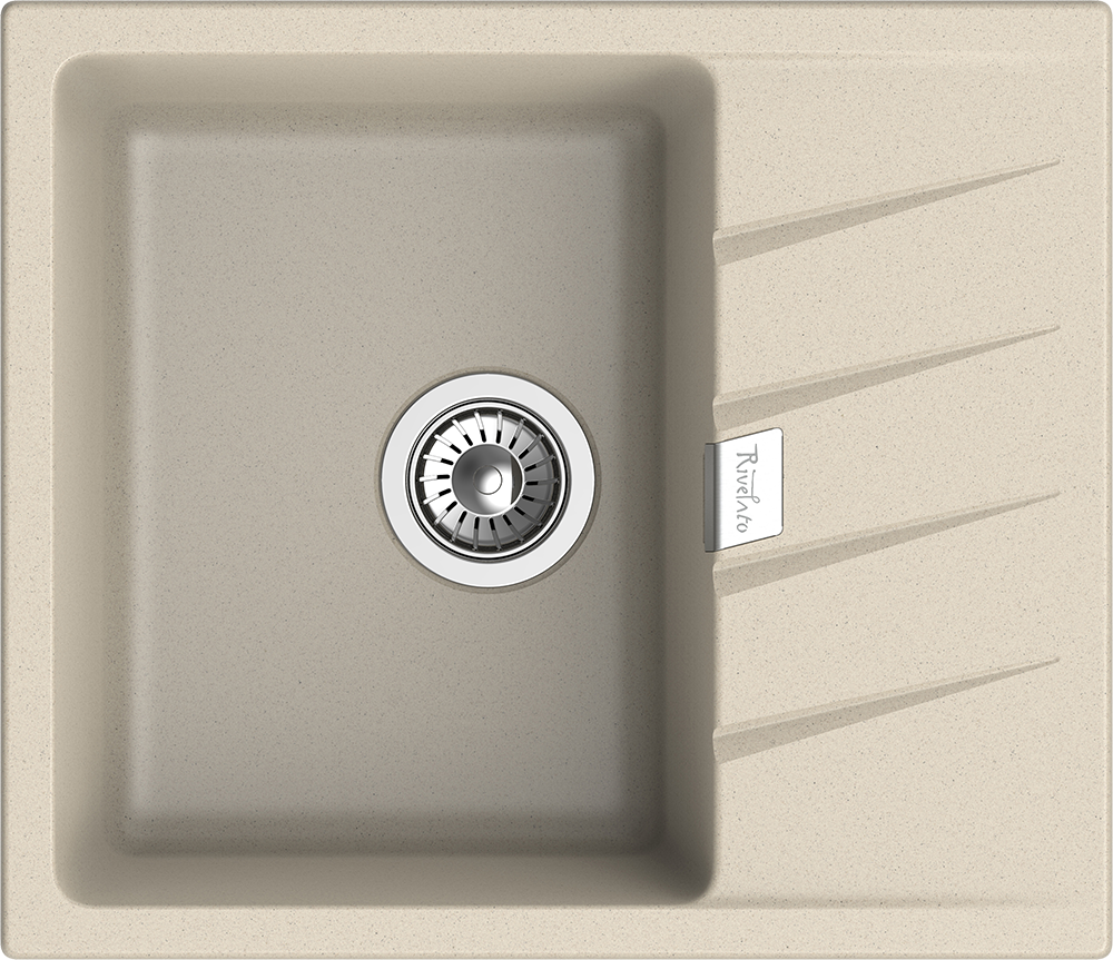 RIVELATO Мойка RAUM 58  1-чаша 580*500мм beige scuro арт. RIVELATO Мойка RAUM 58  1-чаша 580*500мм beige scuro арт.