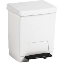 Контейнер для мусора пластиковый белый 23 л.с педалью
