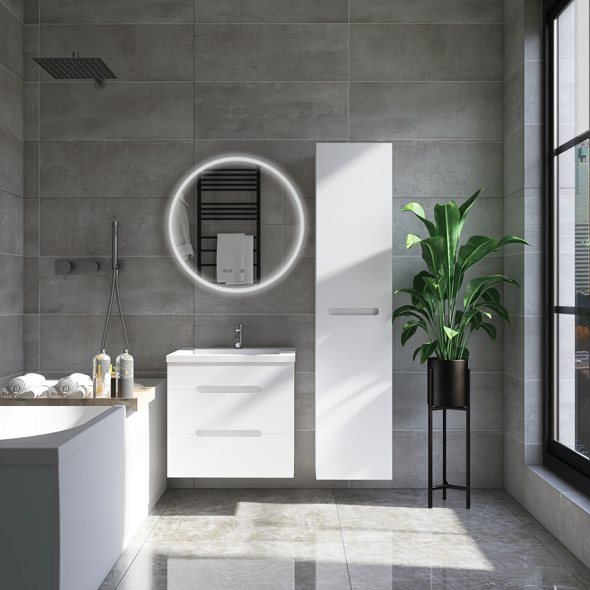 Тумба под раковину VIANT МАРСЕЛЬ 80 подвесная белый (VMAR80CO-T2YP)