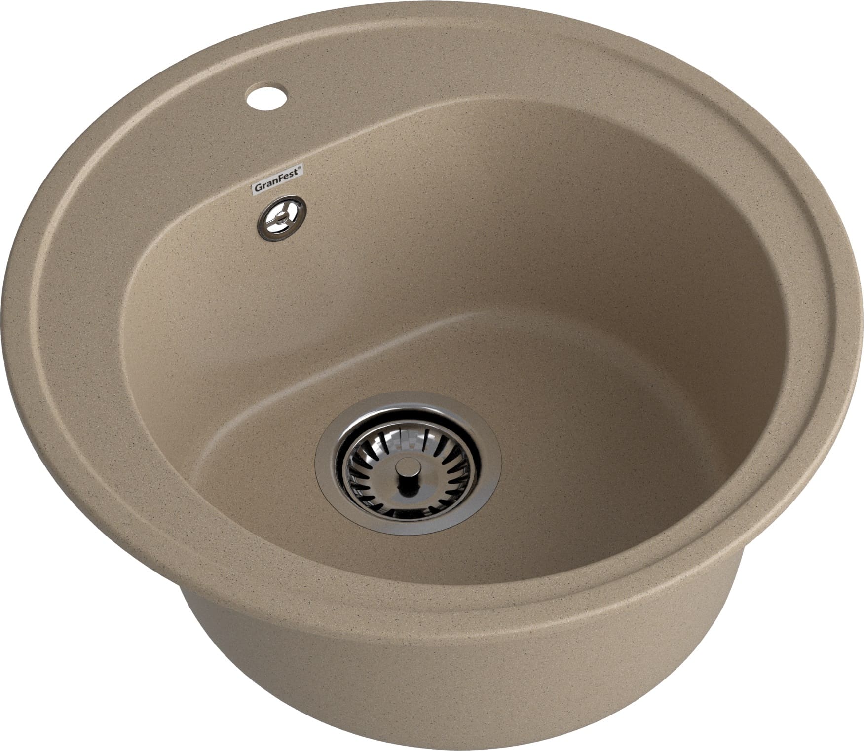 GRANFEST Мойка композит RONDO GF-R--510  D=510мм  песочный   арт.GF- GRANFEST Мойка композит RONDO GF-R--510  D=510мм  песочный   арт.GF-