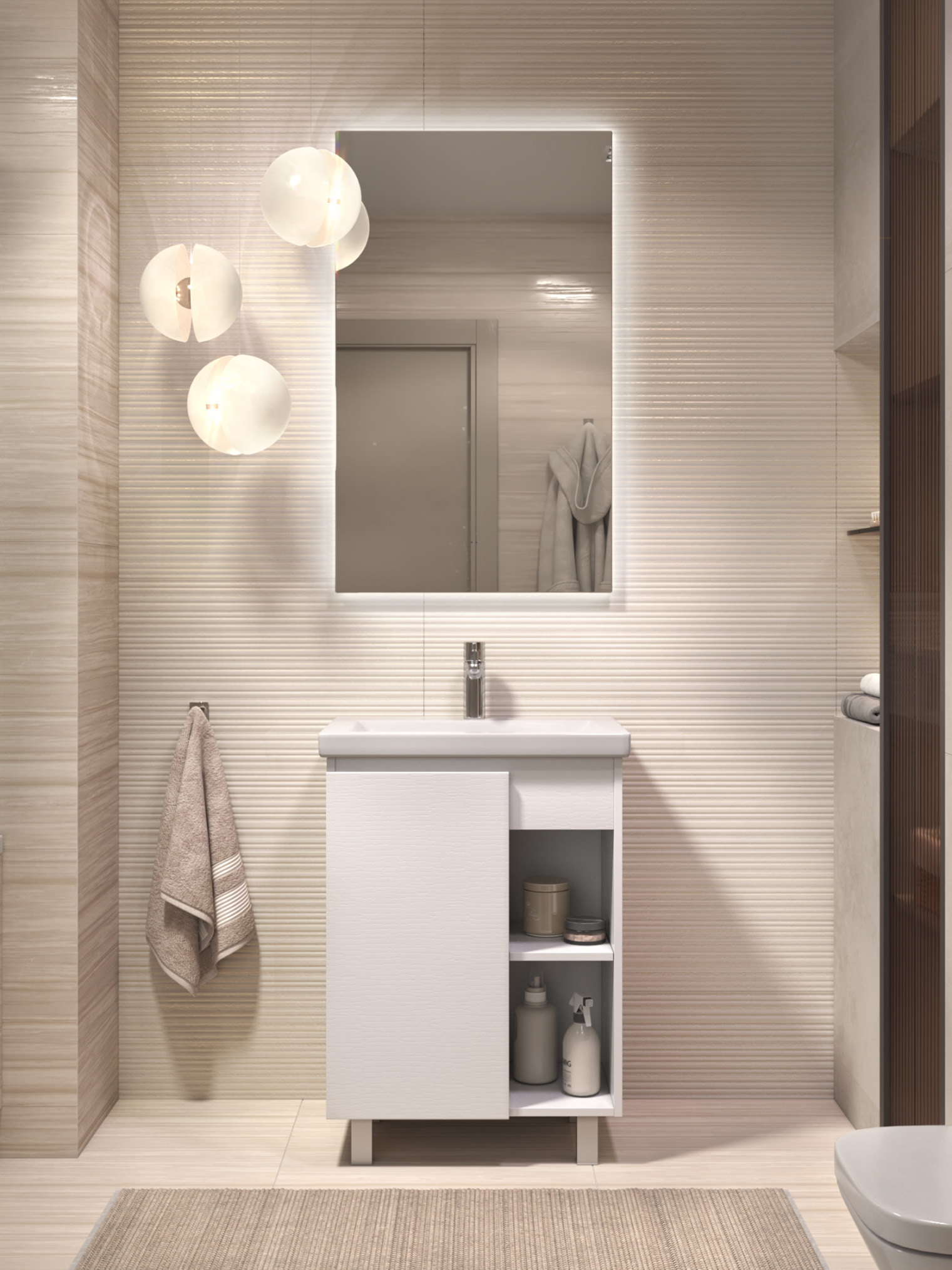 Тумба под раковину VIGO Milos 60 (Como) 316 белый