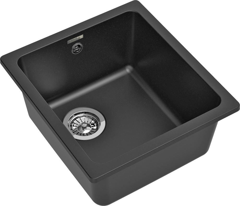 RIVELATO Мойка BERKANA 35 подст.монтаж 1-чаш 415*455 antracite арт. RIVELATO Мойка BERKANA 35 подст.монтаж 1-чаш 415*455 antracite арт.