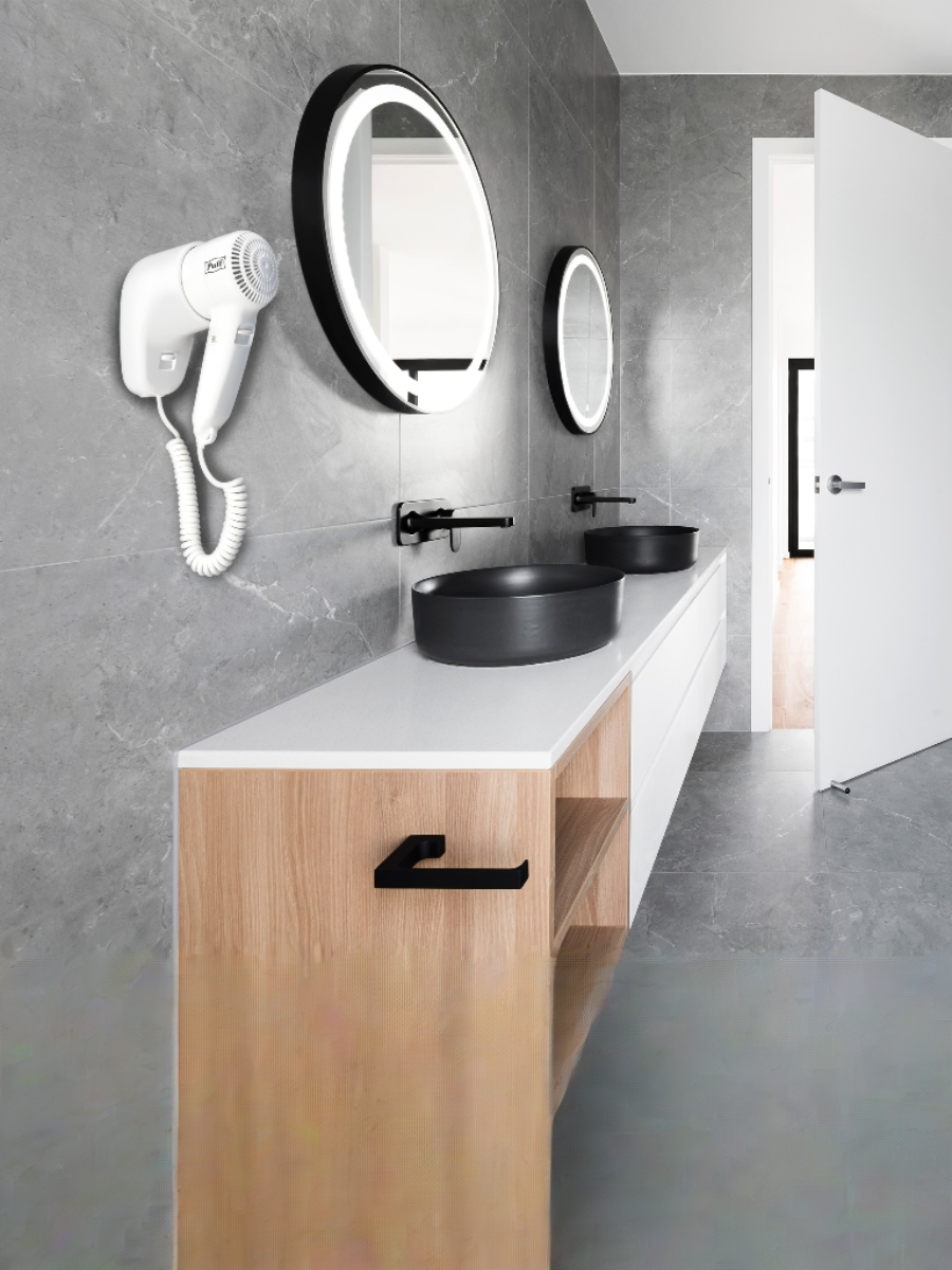 Фен для волос настенный PUFF-1000 белый, 1 кВт (0405.005)