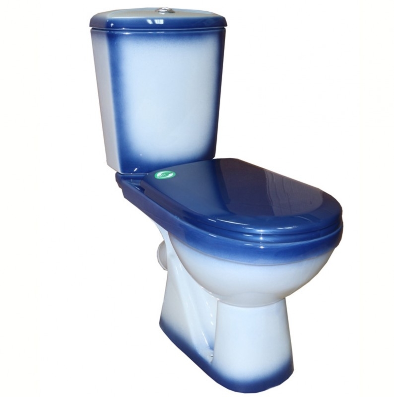 КОМФОРТ Унитаз-компакт (КОМФОРТ+) с арматурой, сиденьем, креплением, синий ROSA КОМФОРТ Унитаз-компакт (КОМФОРТ+) с арматурой, сиденьем, креплением, синий ROSA