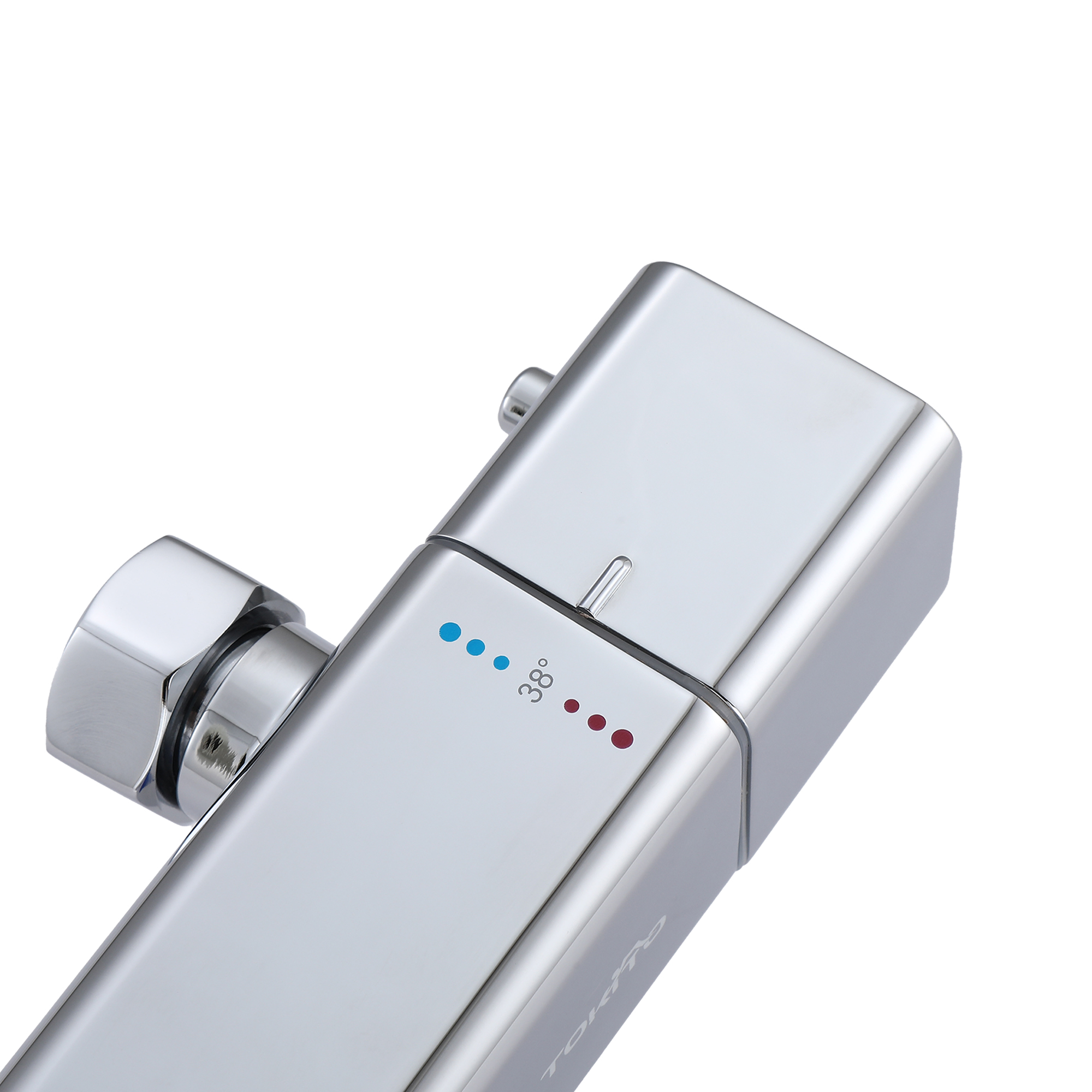 RAIN Смеситель для ванны с душевой стойкой и тропическим душем, хром, TOKITO