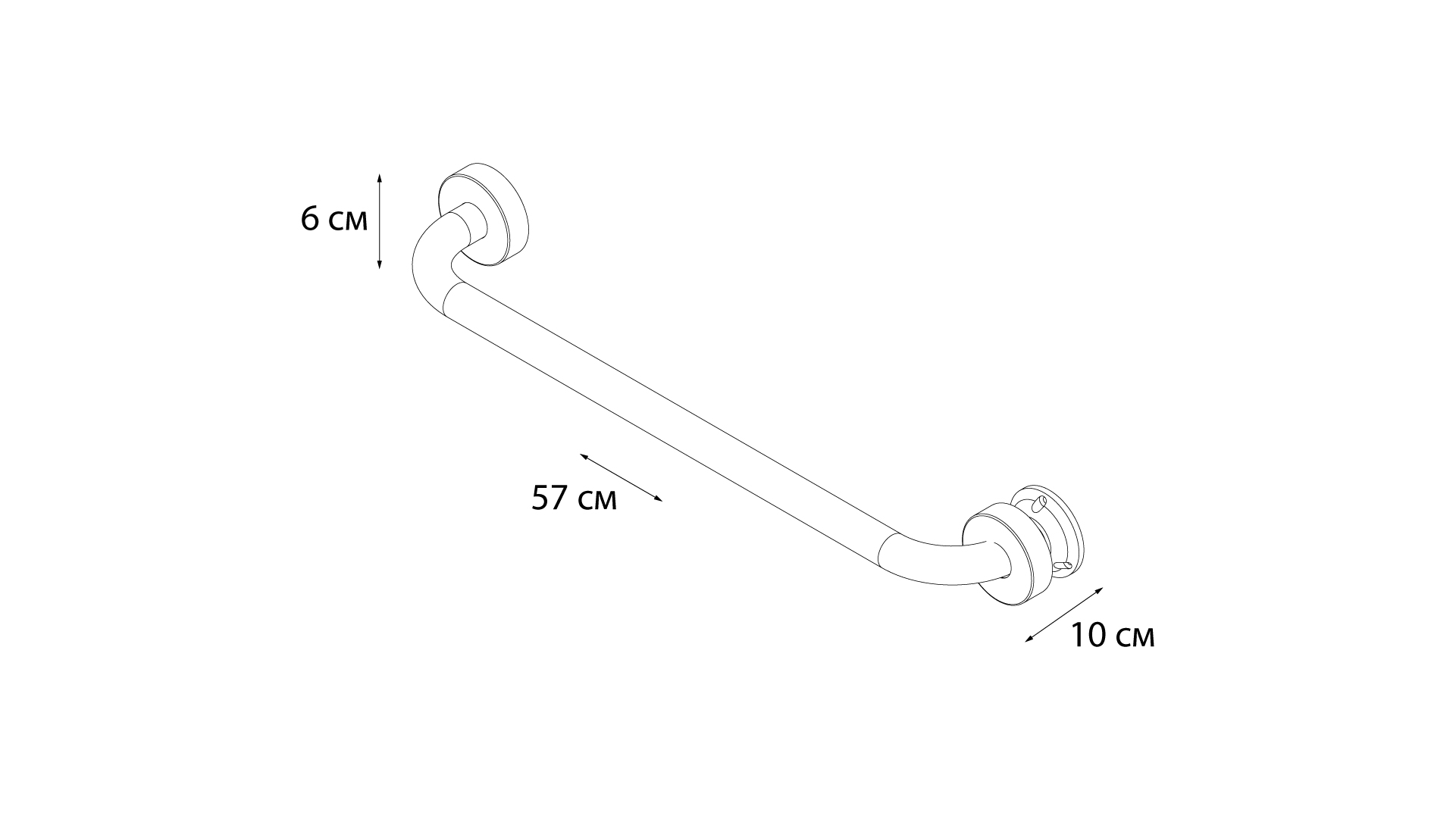 Поручень для ванны FIXSEN HOTEL 50 см (FX-31017C)