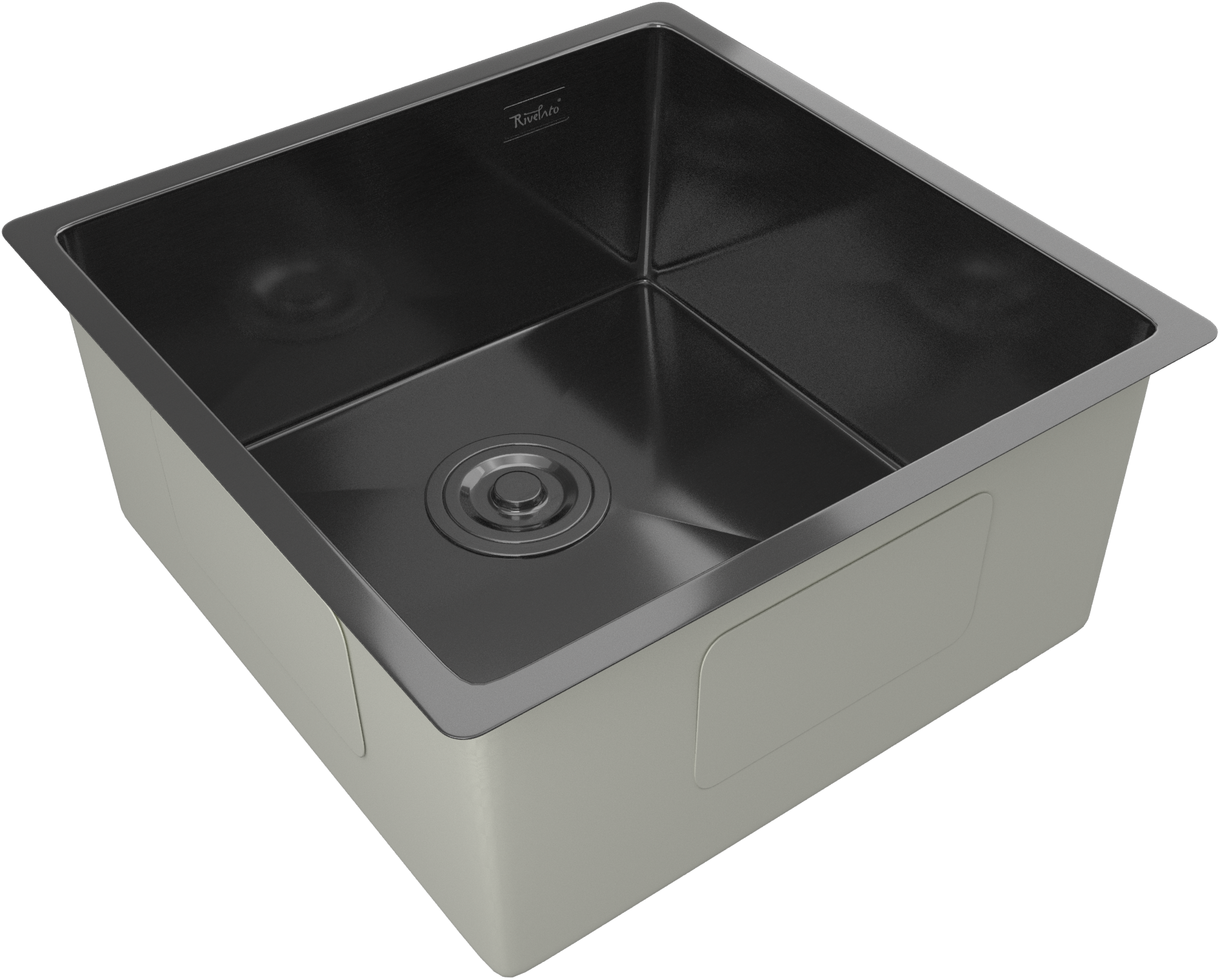 Rivelato Rinox 4444 UN PVD black Мойка нерж.стал 1 чаша 440*440*200 мм арт.4444 UN PVD black Rivelato Rinox 4444 UN PVD black Мойка нерж.стал 1 чаша 440*440*200 мм арт.4444 UN PVD black