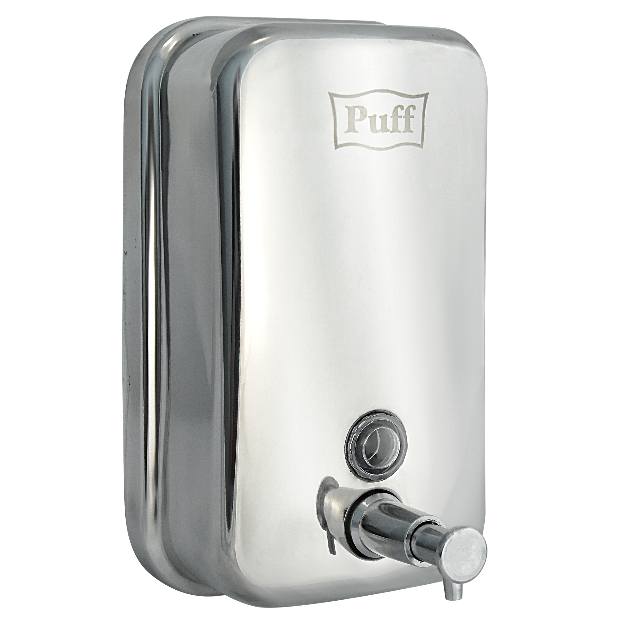 Дозатор для жидкого мыла из нерж. стали puff-8608, хром, 800 мл, глянцевый, 19х12х12 см