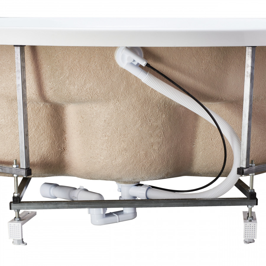 Монтажный комплект для ванны КАННЫ 150х150 см. (рама, слив-перелив с сифоном, крепеж к стене, крепеж Монтажный комплект для ванны КАННЫ 150х150 см. (рама, слив-перелив с сифоном, крепеж к стене, крепеж