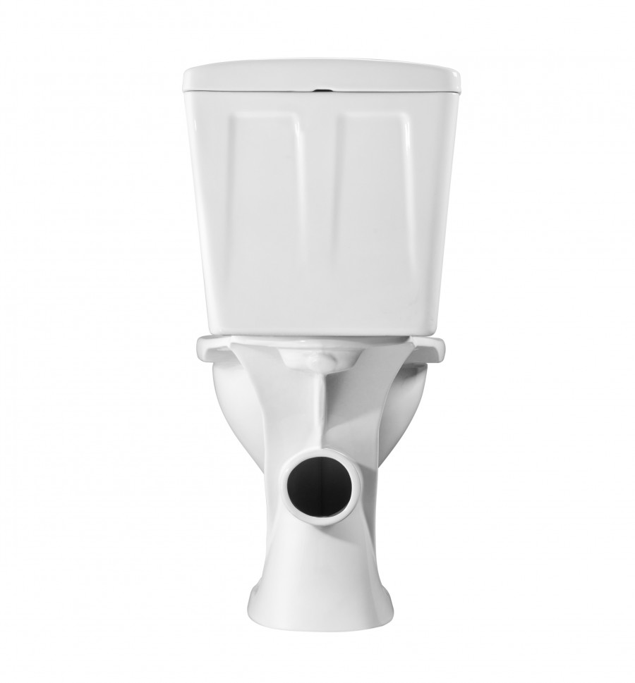 Унитаз-компакт "Pro" горизонтальный выпуск, с 1-режимной кнопочной арматурой и сиденьем полипропилен