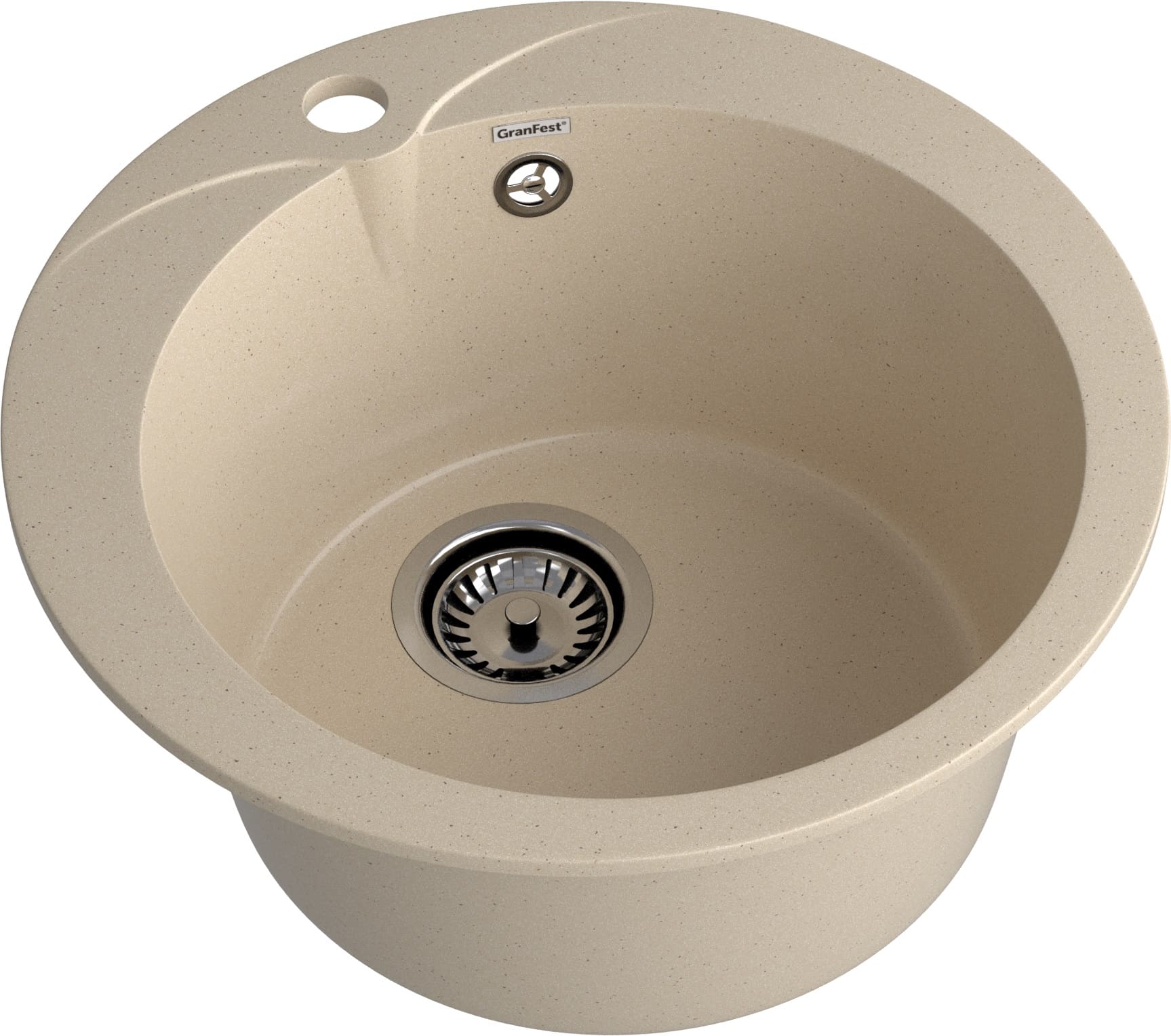 GRANFEST Мойка композит RONDO GF-R--480, 1-чаша D=475 мм кашемир арт.GF- GRANFEST Мойка композит RONDO GF-R--480, 1-чаша D=475 мм кашемир арт.GF-