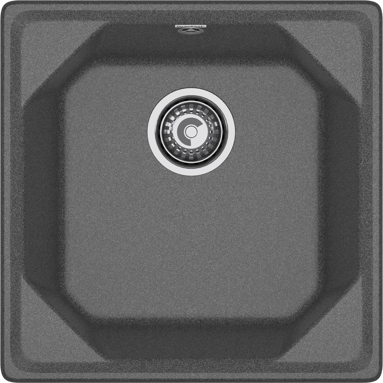 GRANFEST Мойка композит UNIQUE, GF-U-500, 1-чаша 500*500, графит GRANFEST Мойка композит UNIQUE, GF-U-500, 1-чаша 500*500, графит