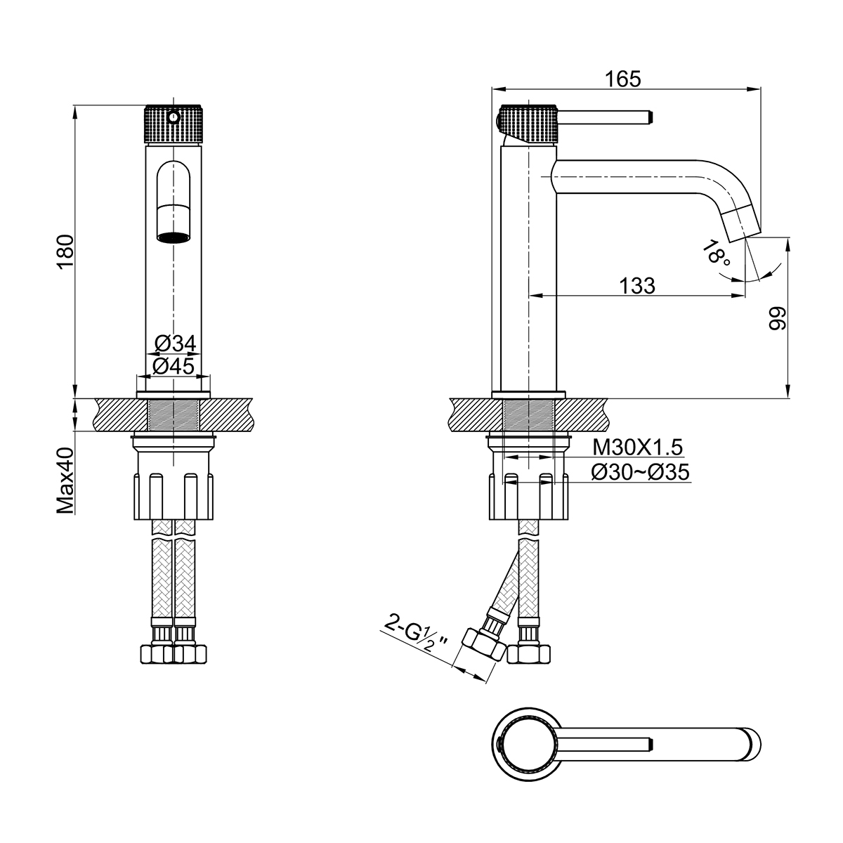 Смеситель Beluga LMF-8012B-BN для раковины