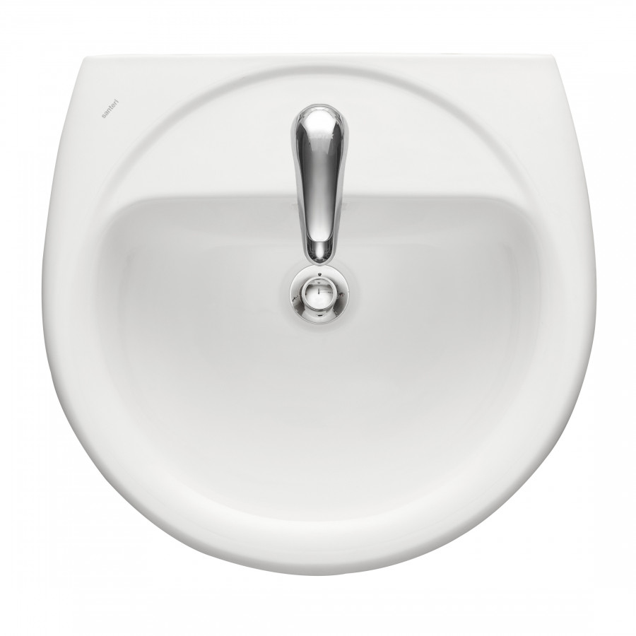 Умывальник "Соната" 54 см. с отв., с переливом (хром. кольцо) 1 сорт SANTERI Умывальник "Соната" 54 см. с отв., с переливом (хром. кольцо) 1 сорт SANTERI