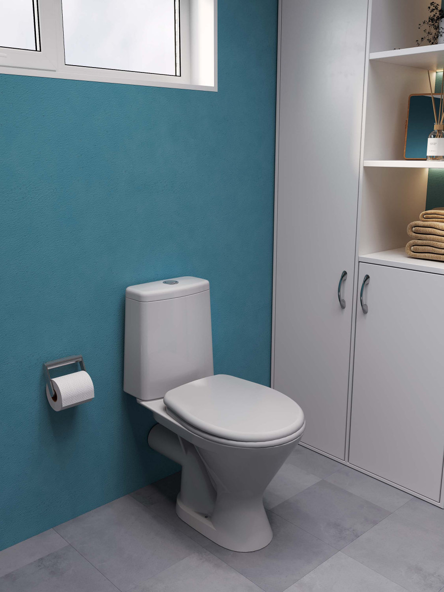 Унитаз-компакт "Грация", горизонт. вып. 2-х уров. арм., сид. полипрроп. SANTERI