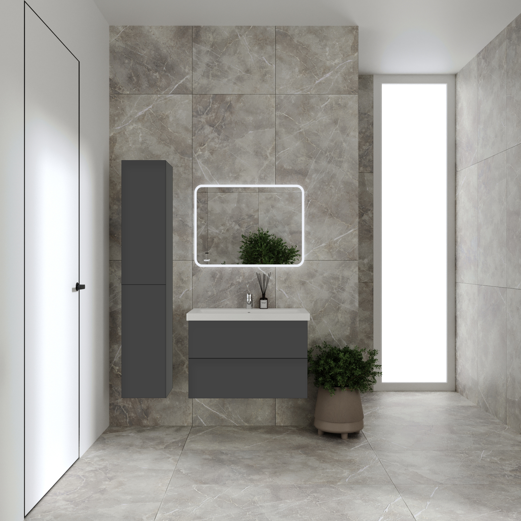 Шкаф-пенал VIANT СОФИЯ 30 подвесной графит (VSOF300G-PENR) Шкаф-пенал VIANT СОФИЯ 30 подвесной графит (VSOF300G-PENR)