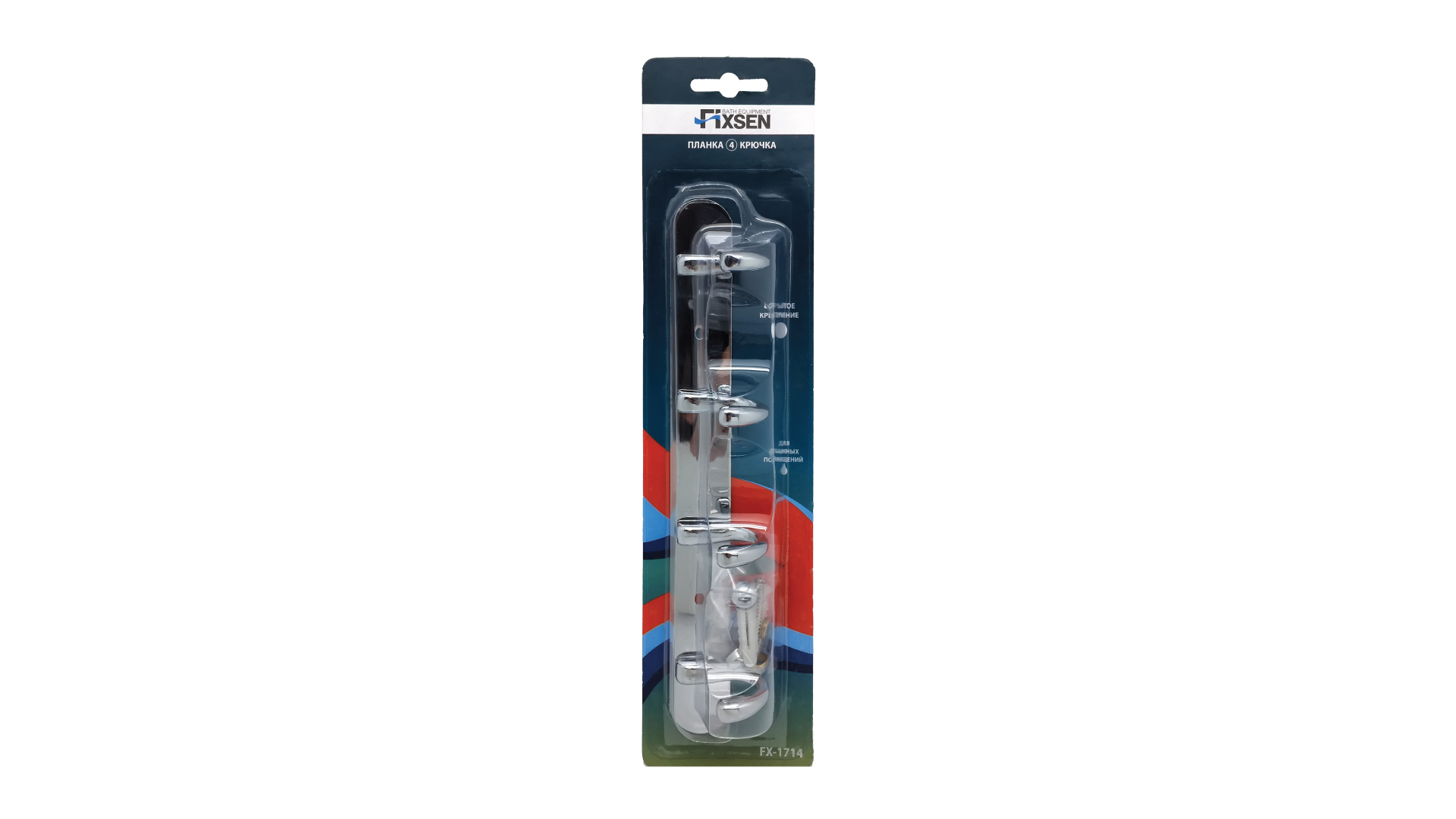 Планка 4 крючка Fixsen FX-1714 Планка 4 крючка Fixsen FX-1714
