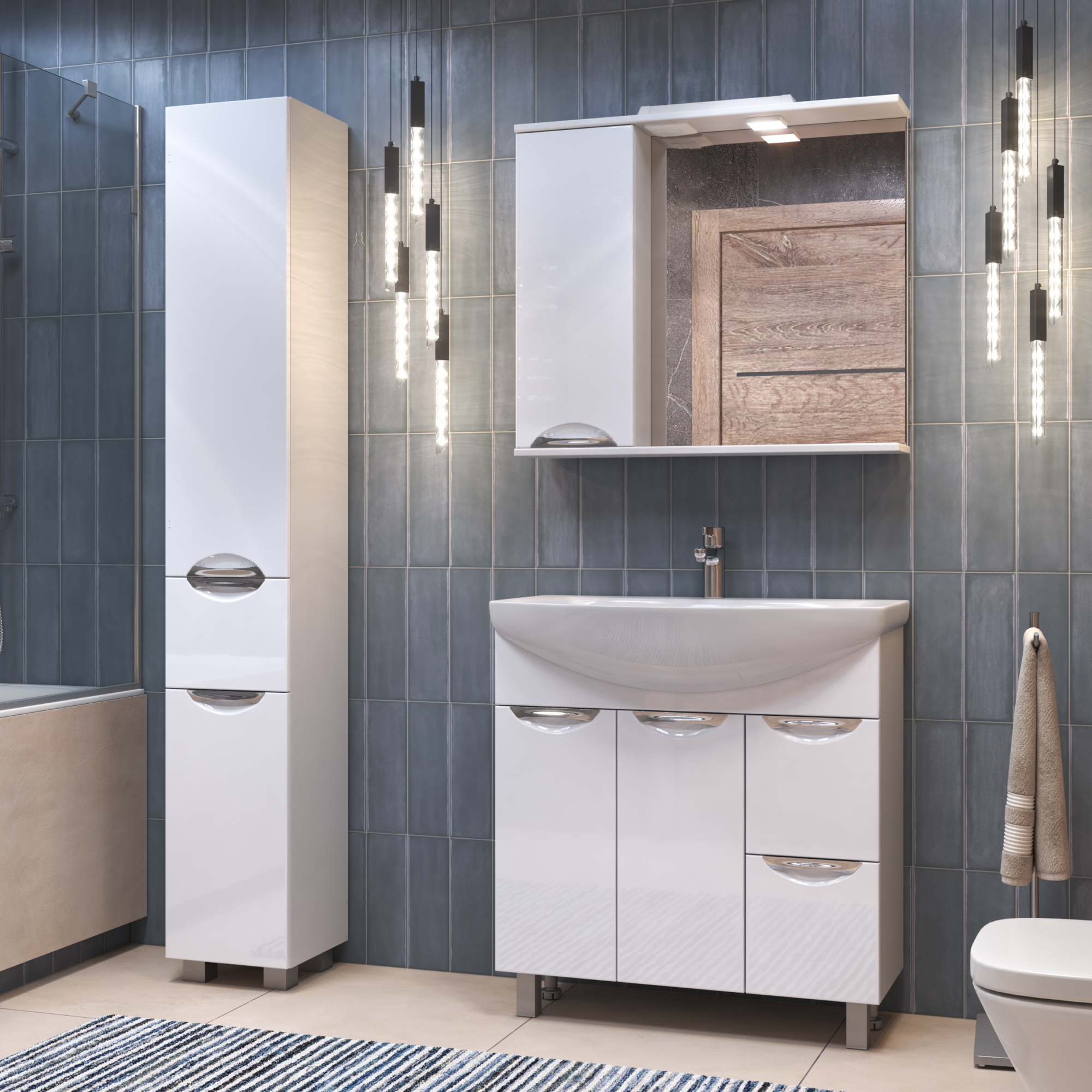 Зеркало со шкафом VIGO Callao 80 подвесное белый (z.CAL.80.L.El) Зеркало со шкафом VIGO Callao 80 подвесное белый (z.CAL.80.L.El)