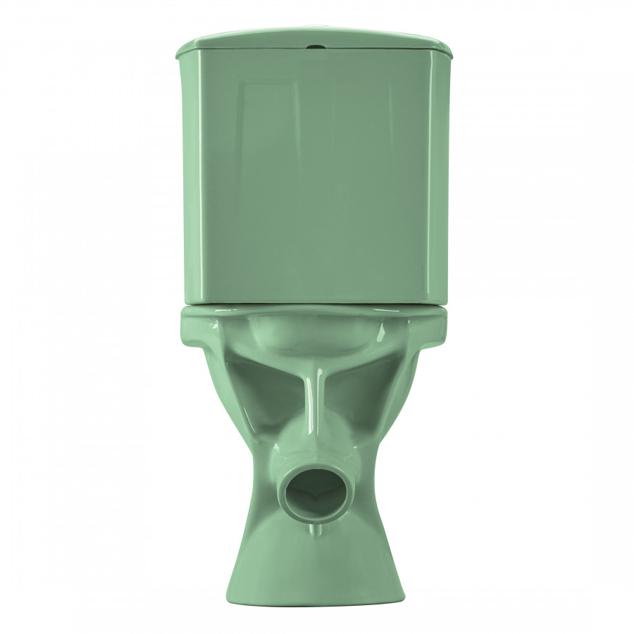 Унитаз-компакт "Вест" косой выпуск, с кнопочной арматурой и сиденьем, салатовый SANTERI Унитаз-компакт "Вест" косой выпуск, с кнопочной арматурой и сиденьем, салатовый SANTERI
