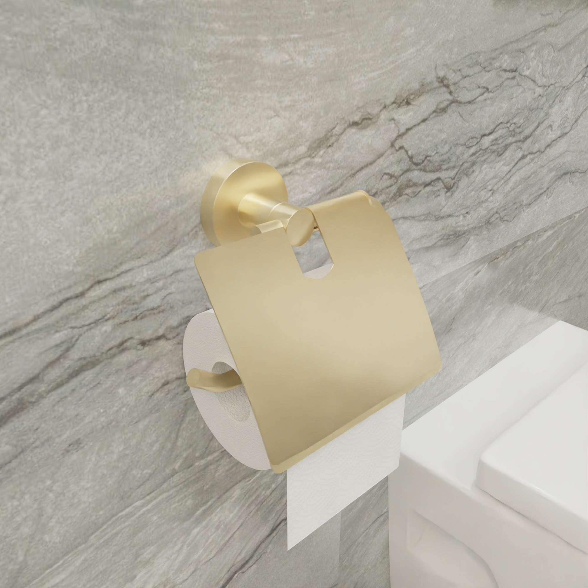 Бумагодержатель с крышкой золото-сатин FIXSEN Comfort Gold FX-87010)