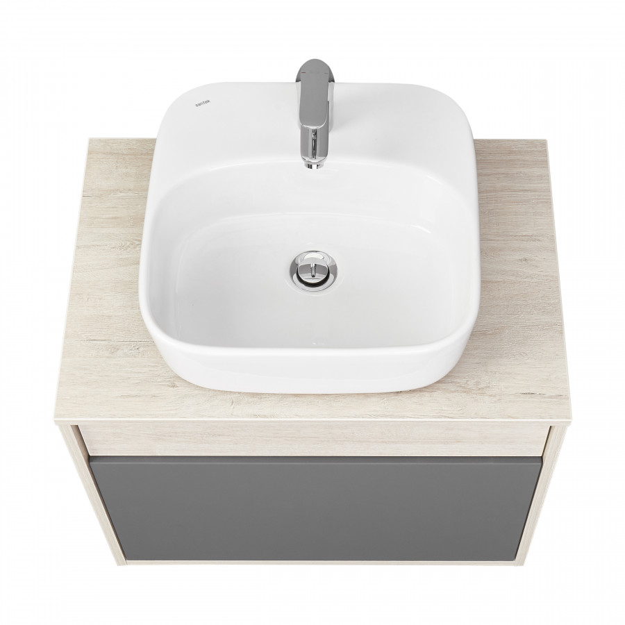 Тумба ЛОФТ УРБАН 65, серый графит, дуб орегон (под раковину MILA 35, MILA 40, ОДРИ 42)